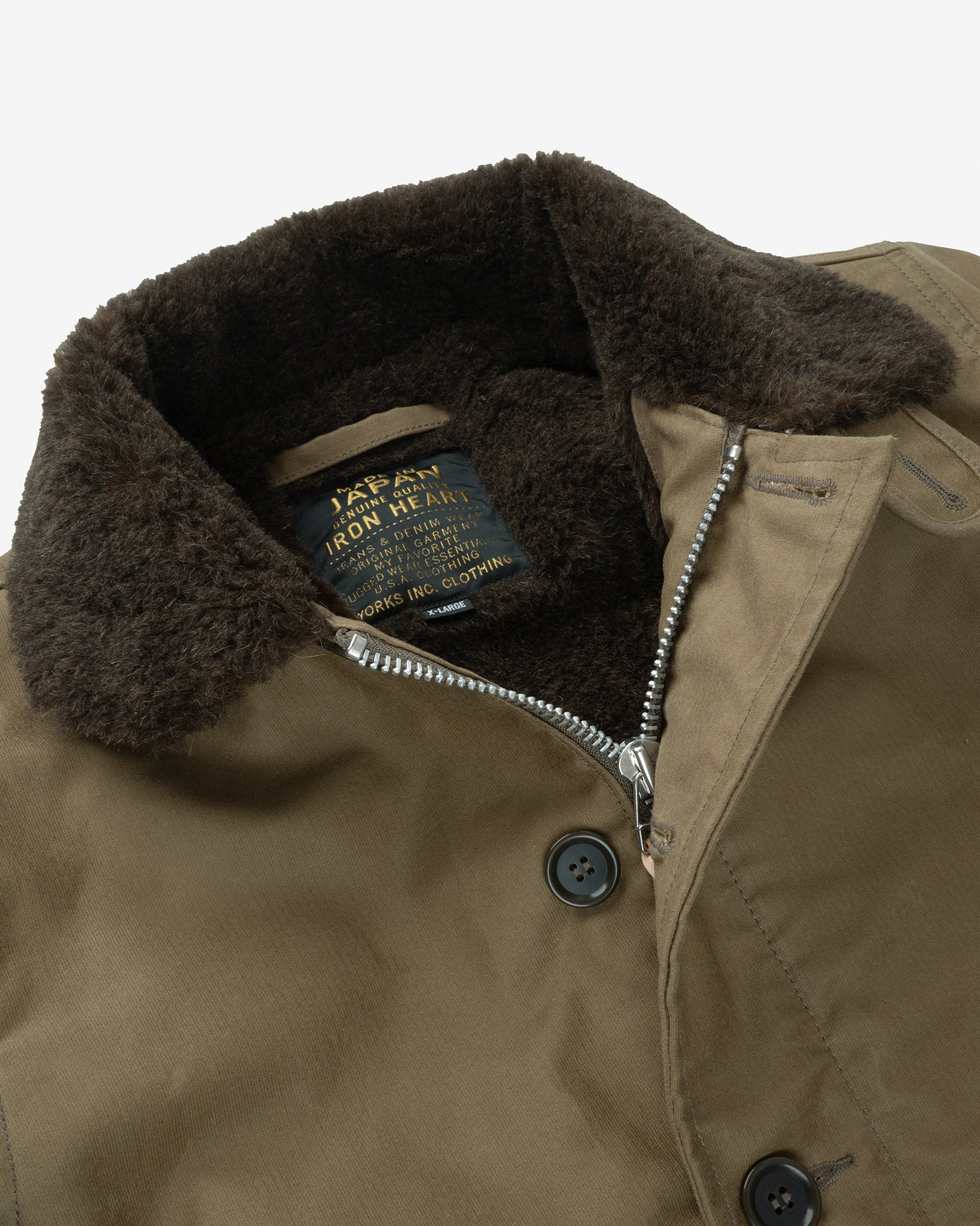 IHM-37-KHA Oiled Whipcord N1 Deck Jacket - Khaki - 12