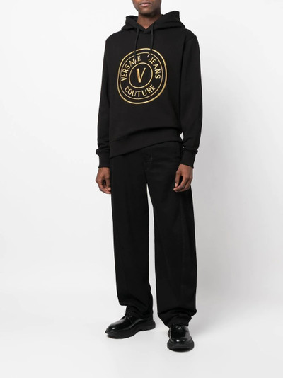 VERSACE JEANS COUTURE cotton logo-print hoodie outlook