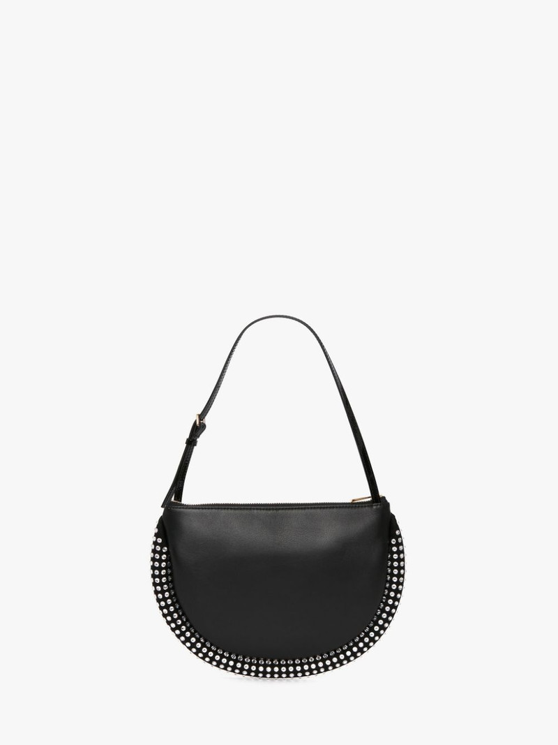 BUMPER-MOON LEATHER SHOULDER BAG WITH CRYSTAL 5