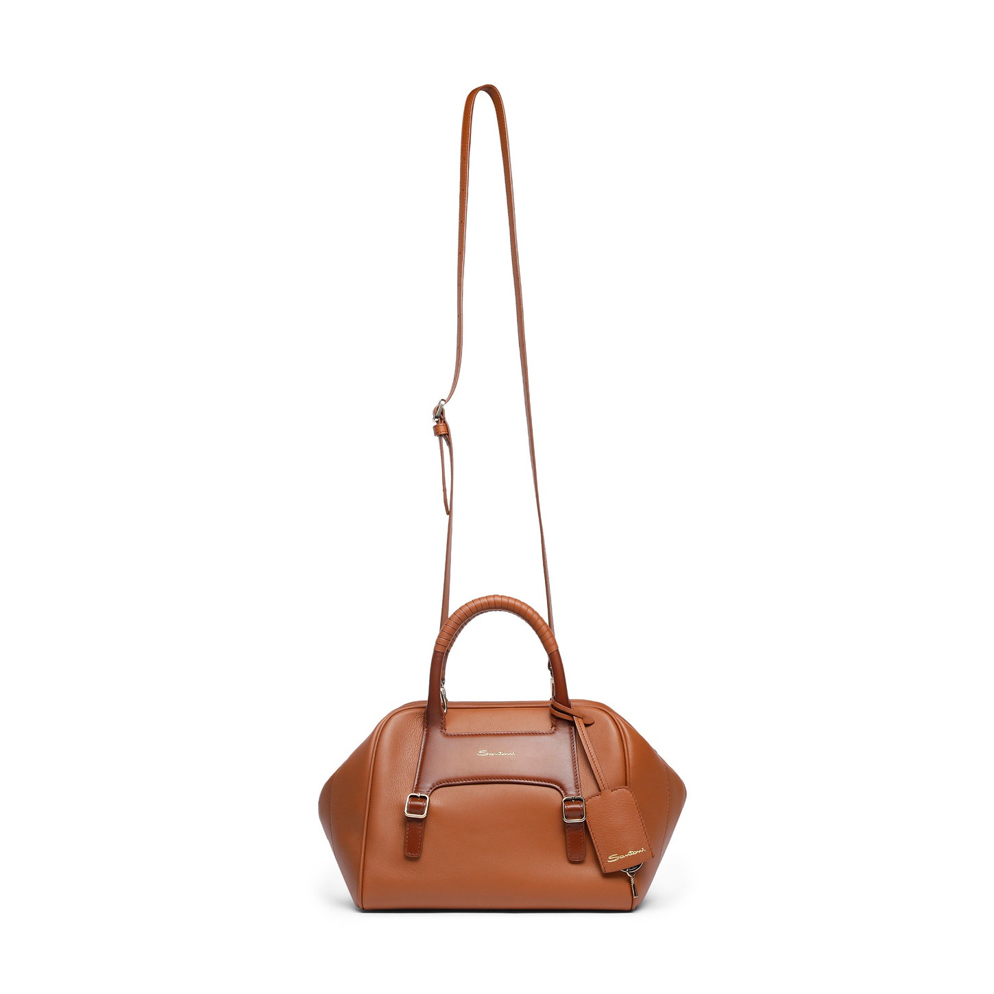 Brown leather handbag - 5