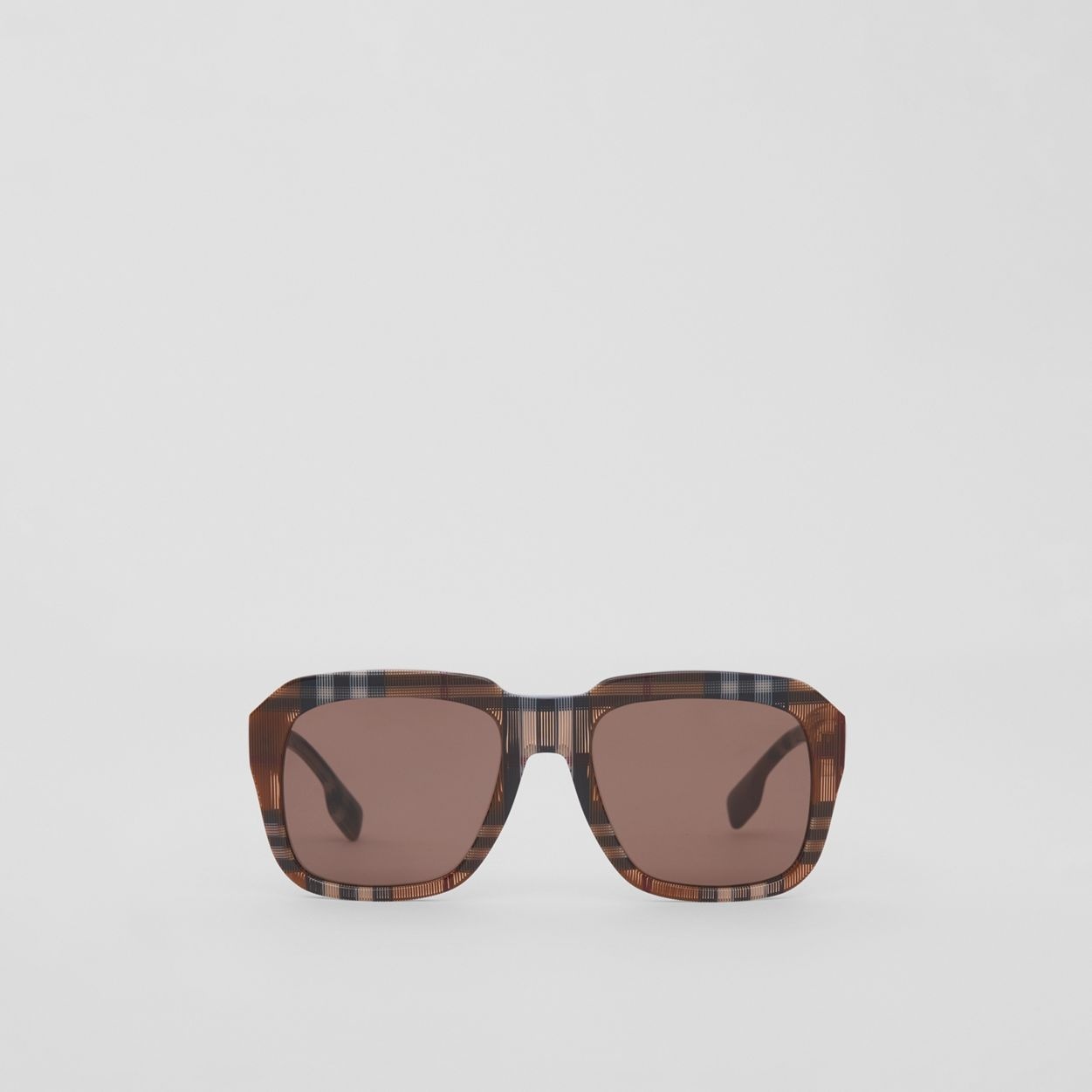 Check Bio-acetate Square Frame Sunglasses - 1