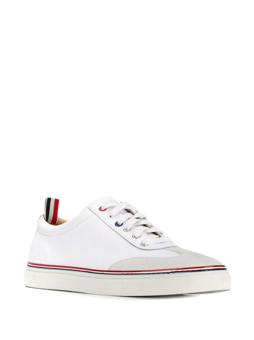 low-top calfskin sneakers - 2