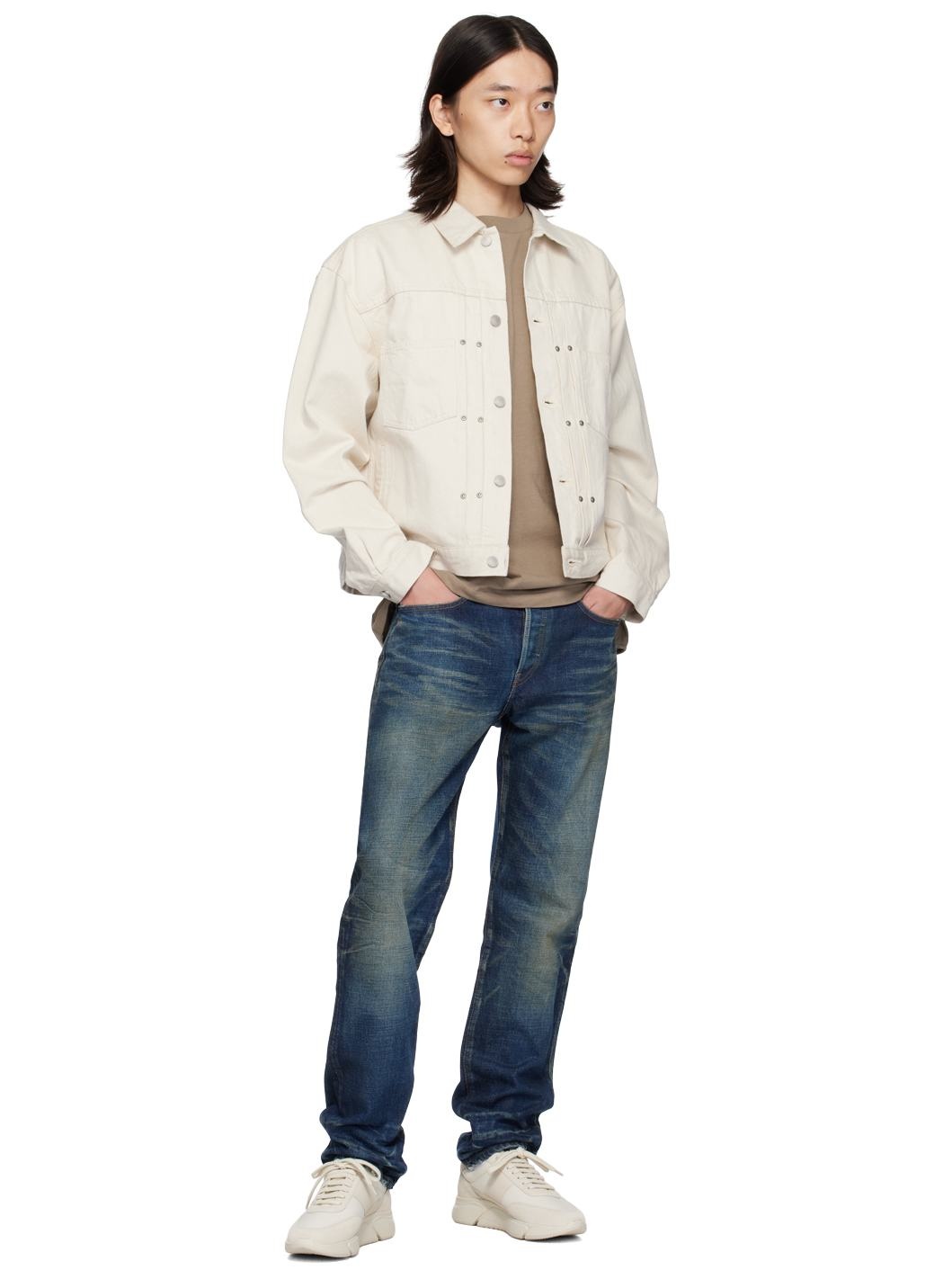 Beige Genesis Vintage Runner Sneakers - 5
