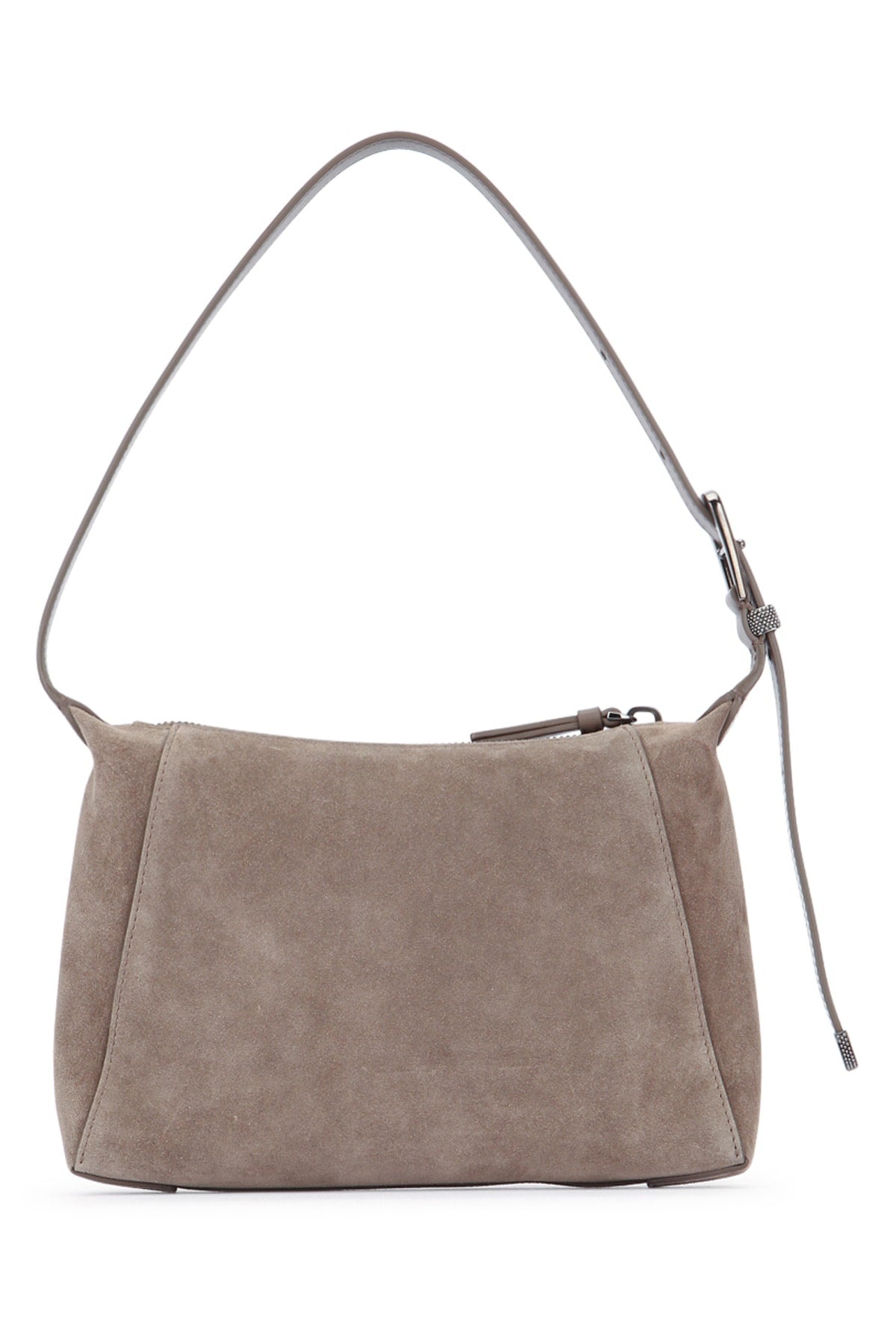 ショルダーバッグ・ポシェット BRUNELLO CUCINELLI SS25 BORSA A TRACOLLA (MBHID2663 C8187) Brunello Cucinelli - Carbon Leather Monili Fringed Mini