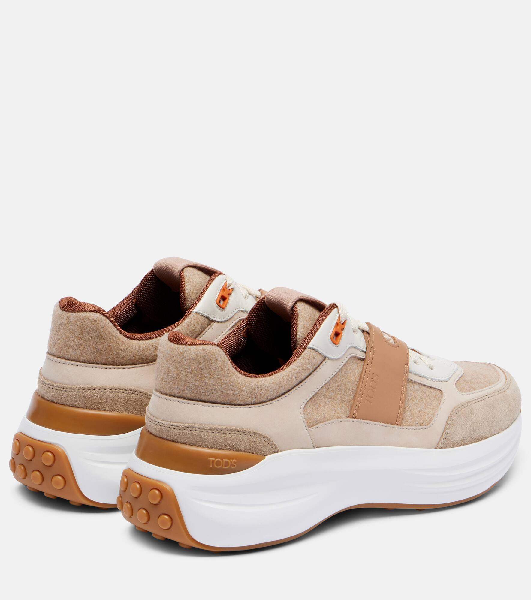 Leather-trimmed sneakers - 2