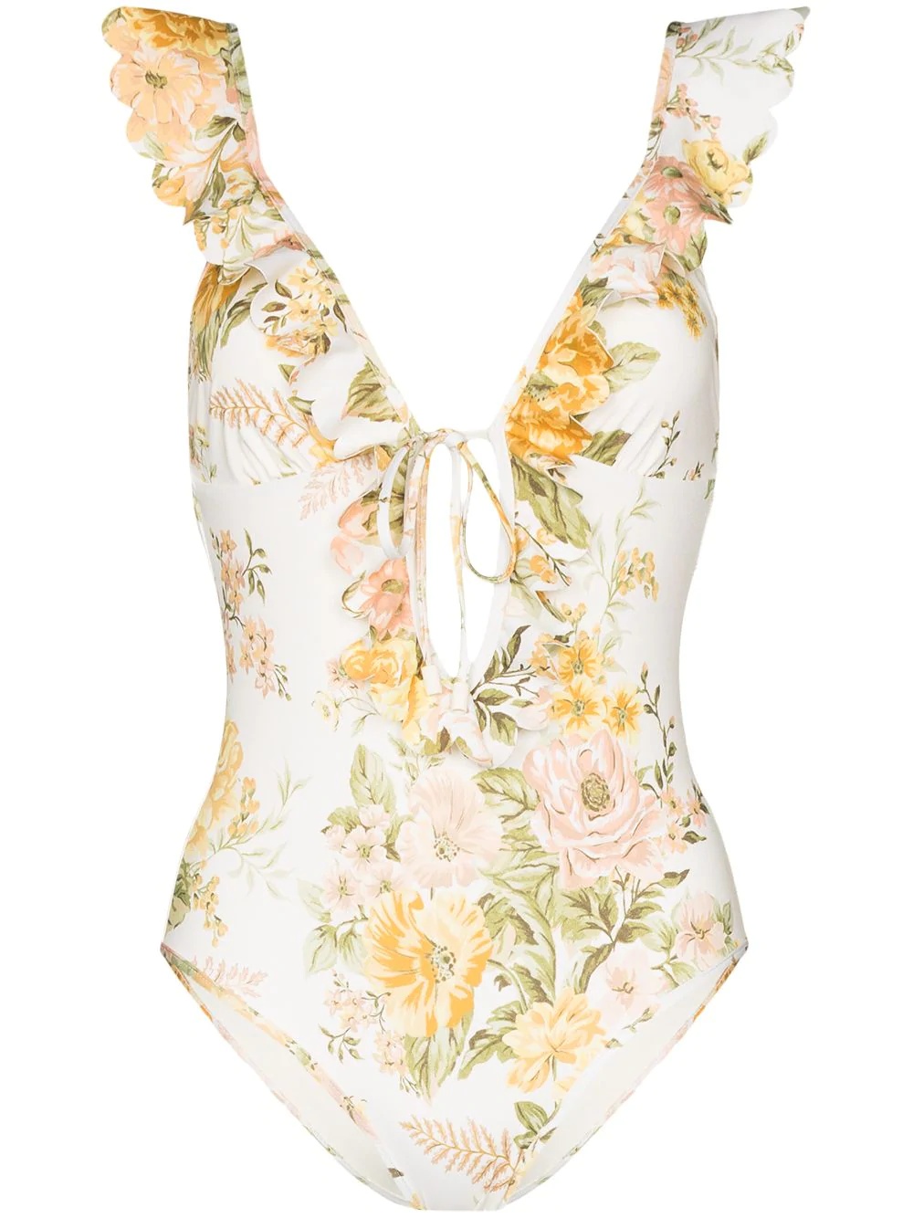 Amelie ruffle-neck swimsuit - 1