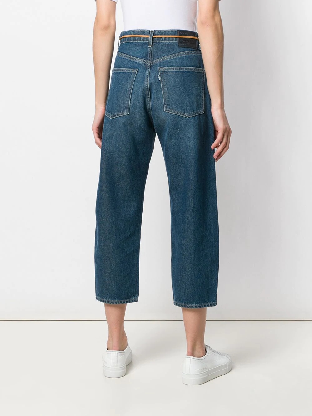 dark wash Barrel jeans - 4