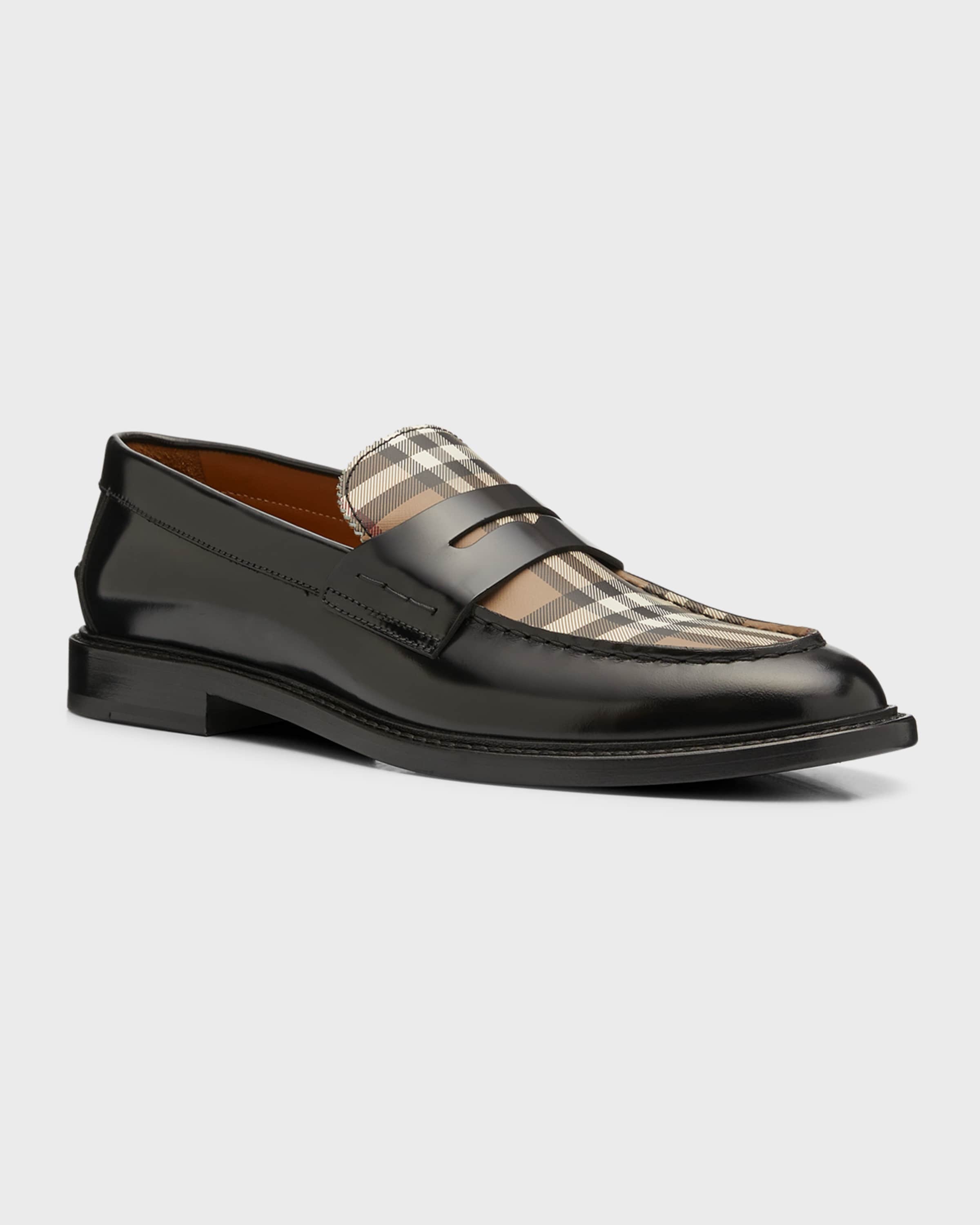 【美品】BURBERRY コインローファー ノバチェック 37 ☆希少☆限定品☆バーバリーロンドン ゴーシャ ノバチェック柄