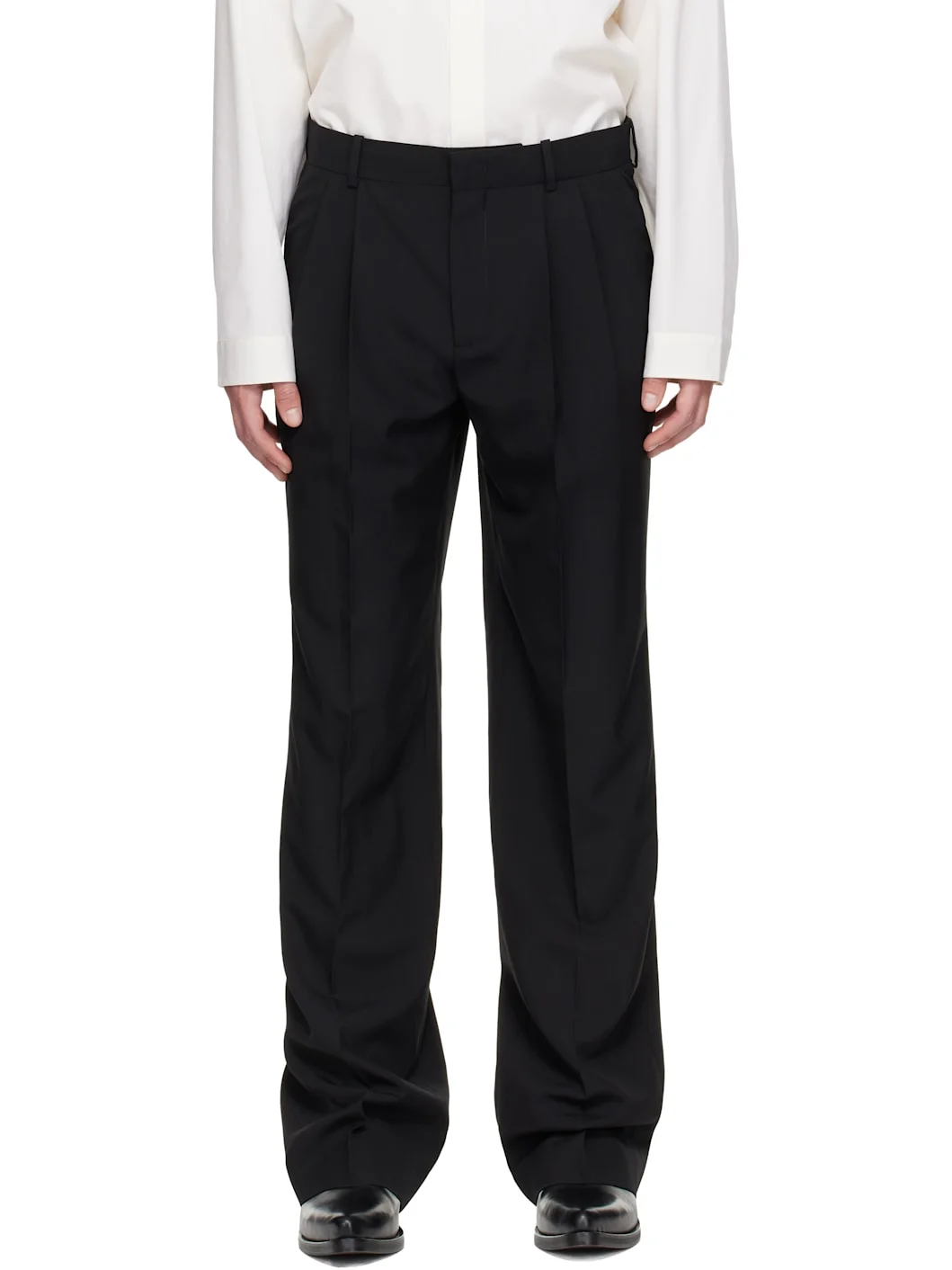 Black Wool Trousers - 1