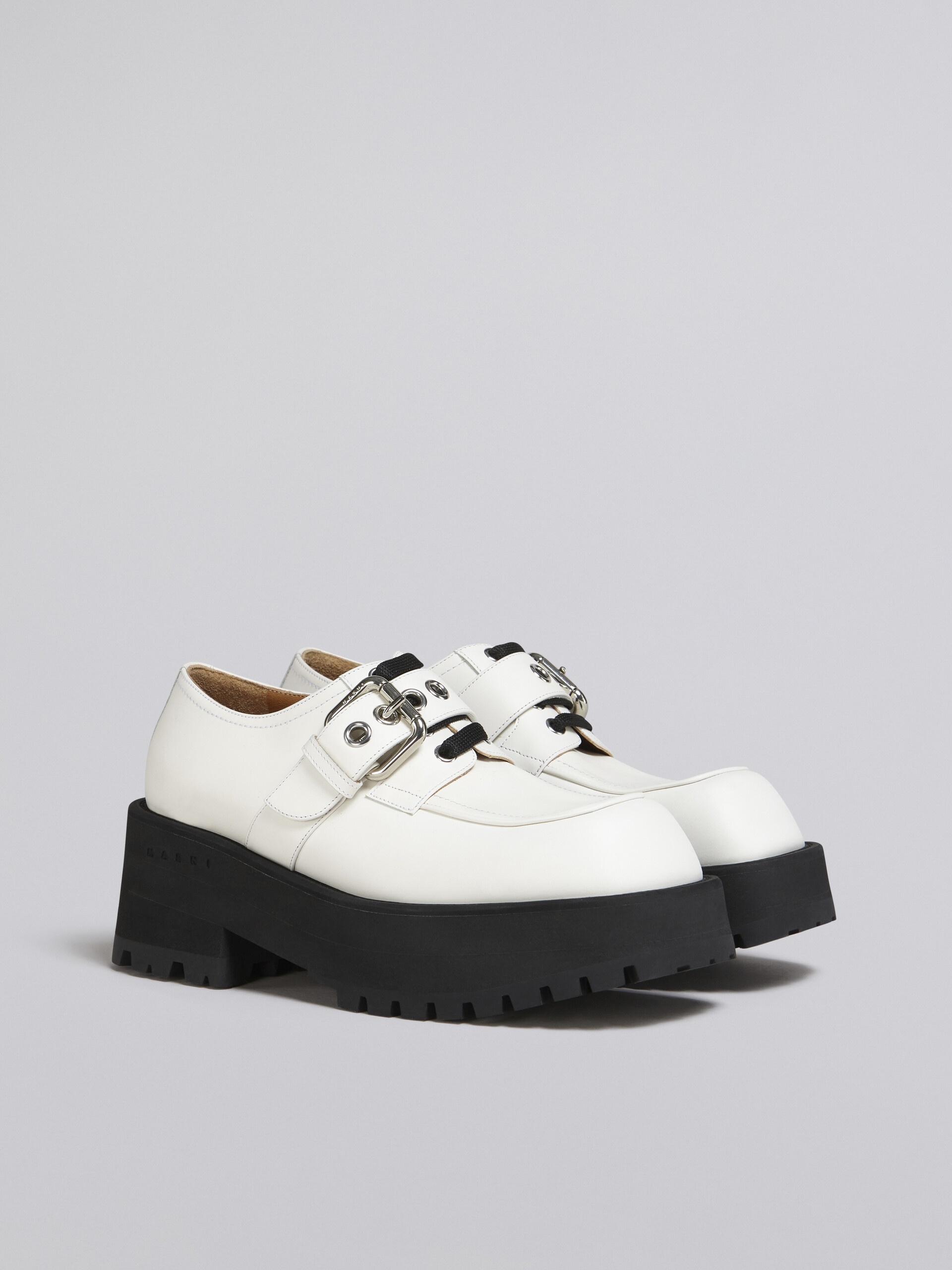 WHITE SOFT CALF LEATHER MOCCASIN - 2