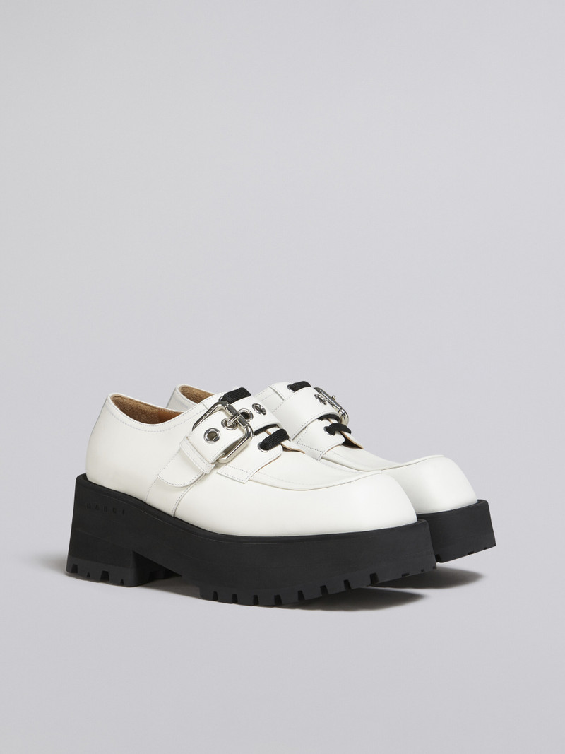 WHITE SOFT CALF LEATHER MOCCASIN 2