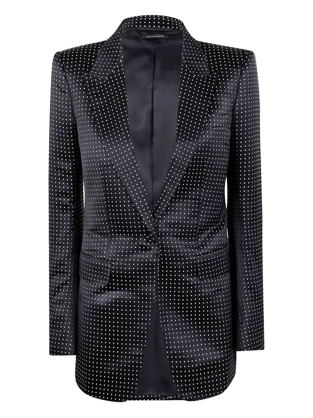 Tom Ford Women Jacquard Polka Dot Duchesse Single Breasted Jacket - 4
