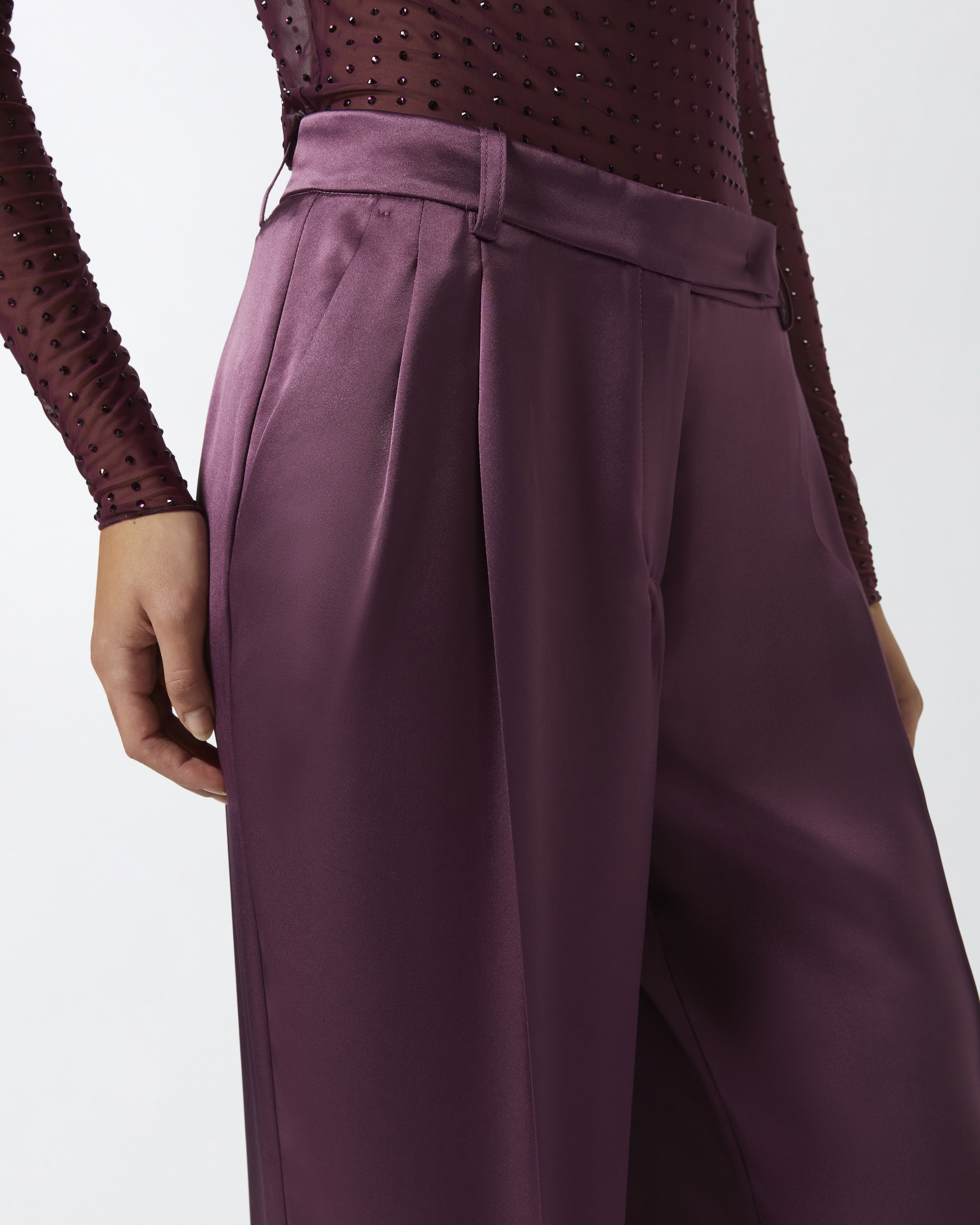 TAILORED SATIN TROUSERS - 5