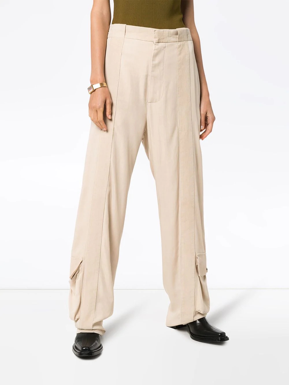 fluid stripe trousers - 3