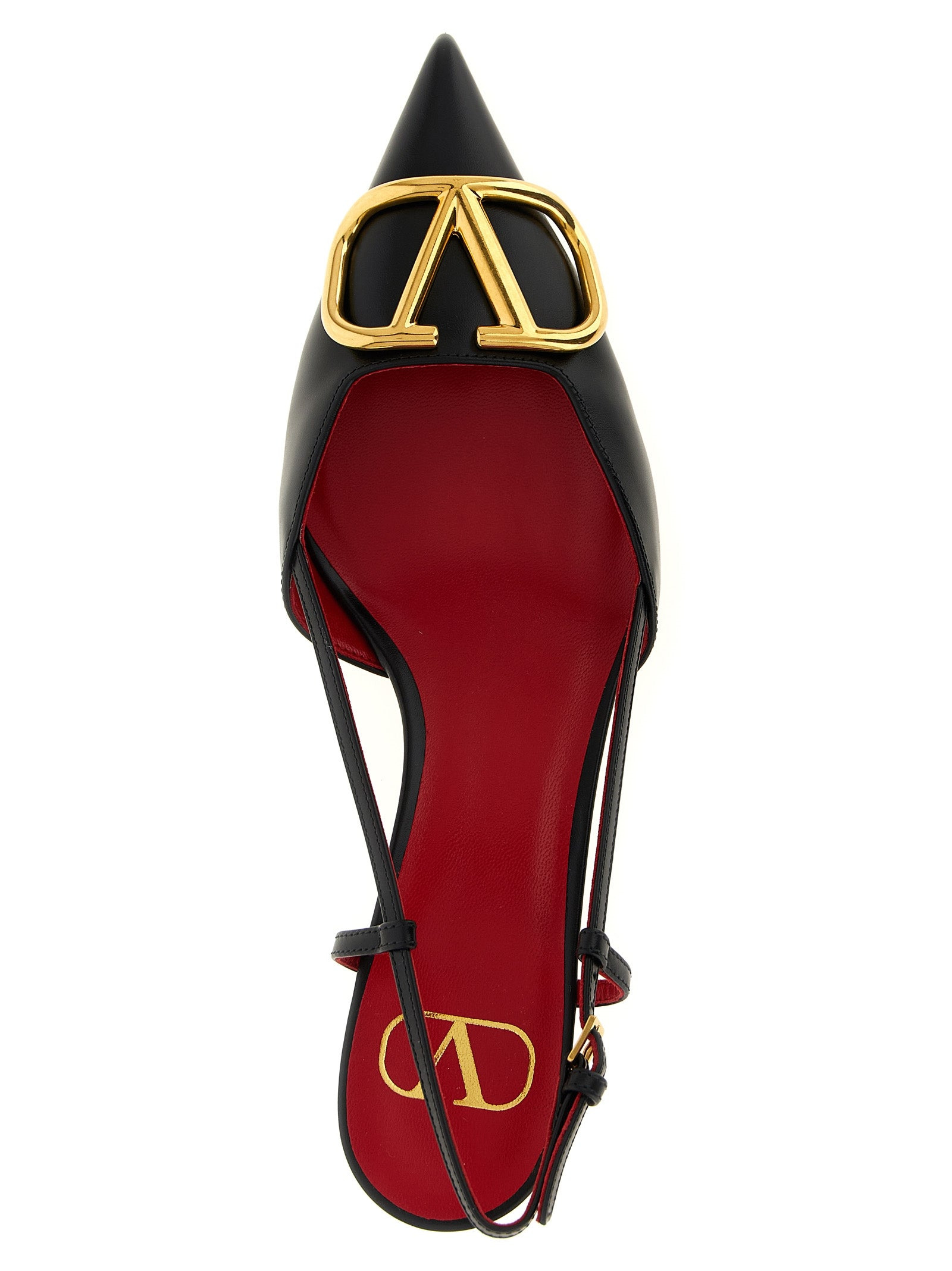 Slingback Valentino Garavani Vlogo Signature Pumps Black - 4