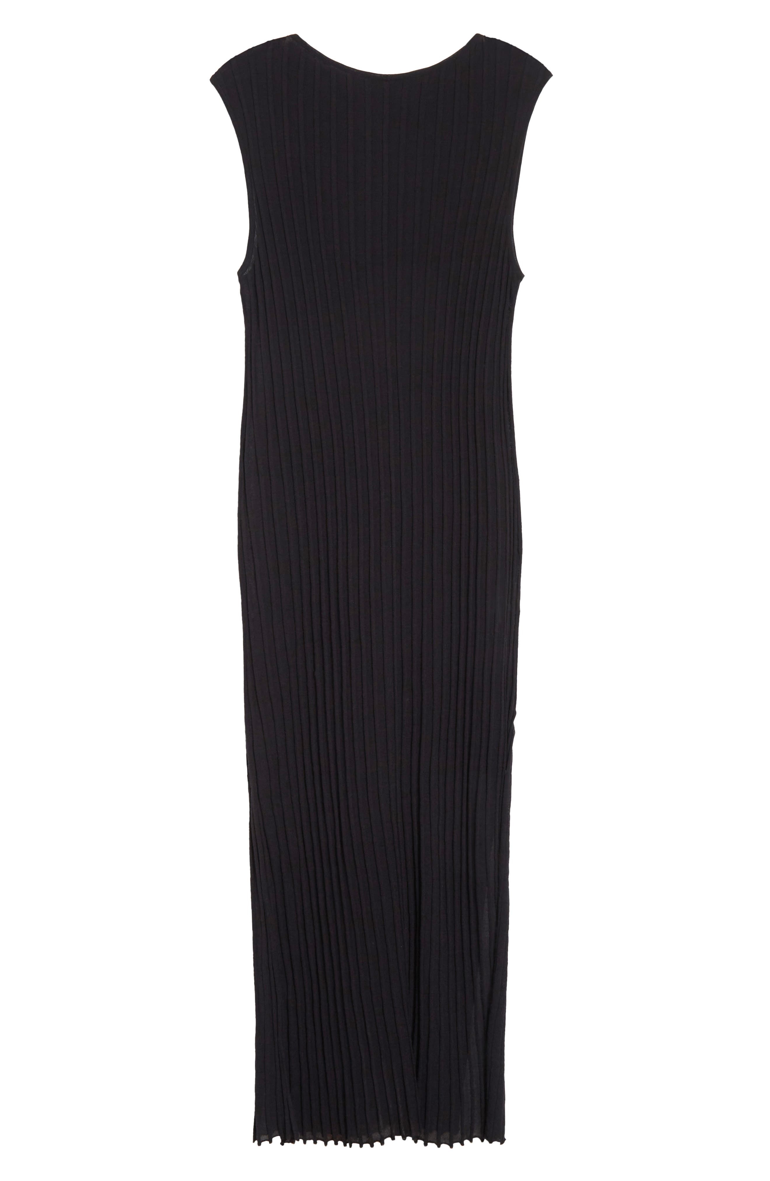 LOULOU DE SAISON Ada Rib Midi Dress in Black at Nordstrom - 5