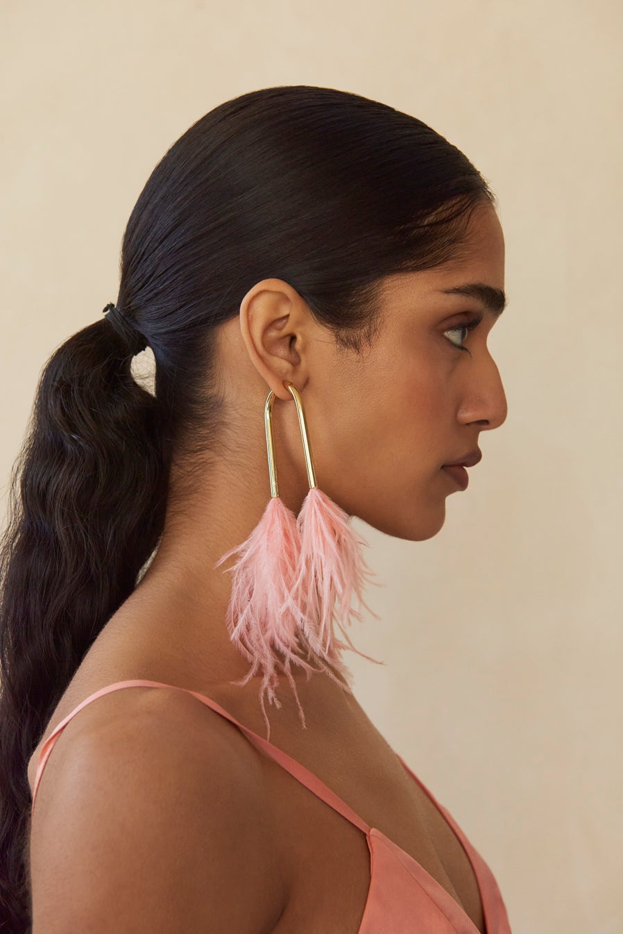 META FEATHER EARRING - 3
