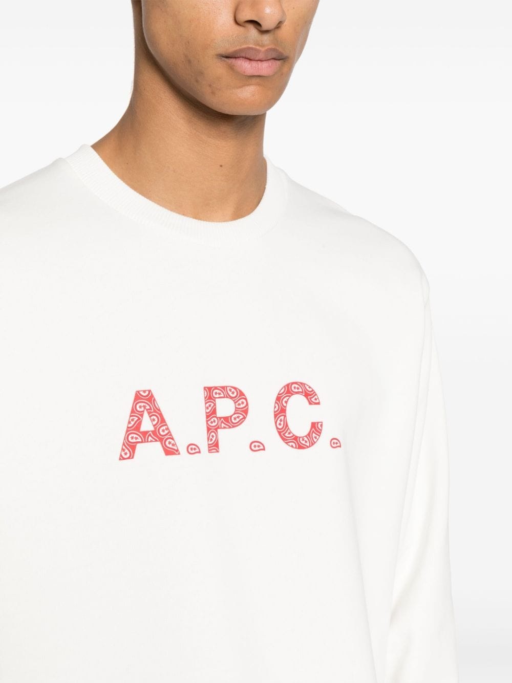logo-print cotton sweatshirt - 5