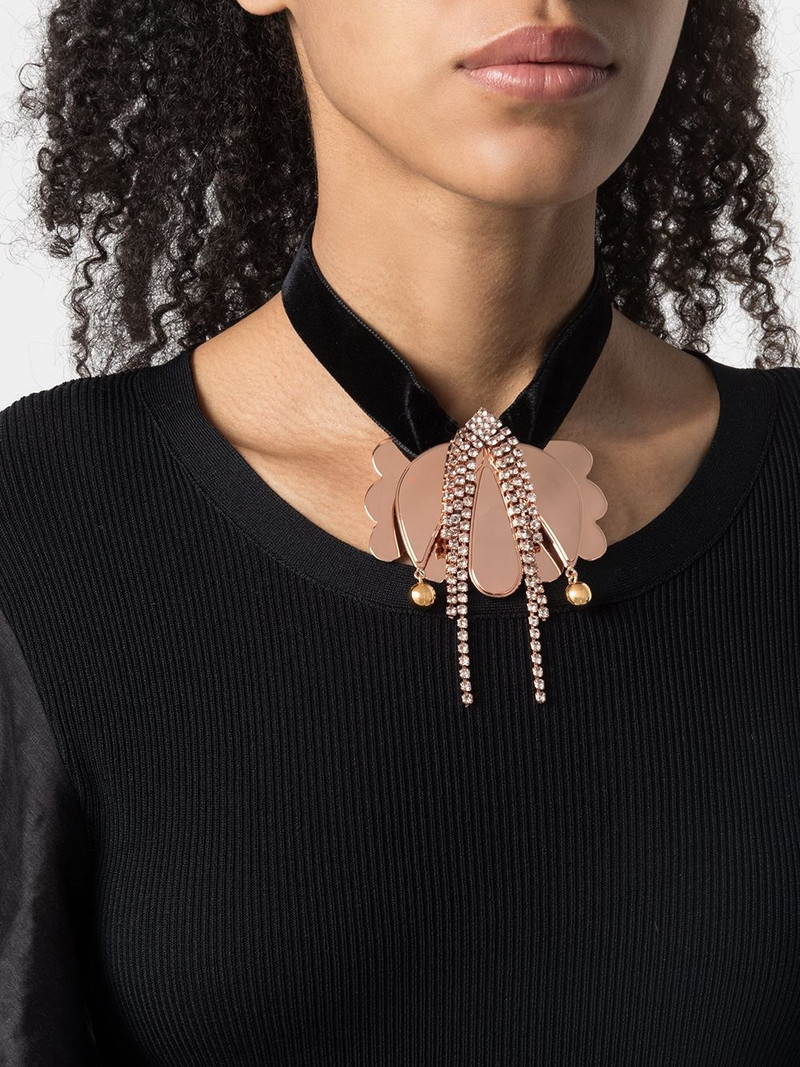 La DoubleJ draped floral necklace outlook