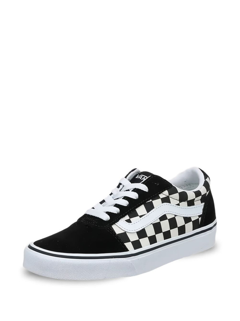 Vans checkerboard stripe sneakers outlook