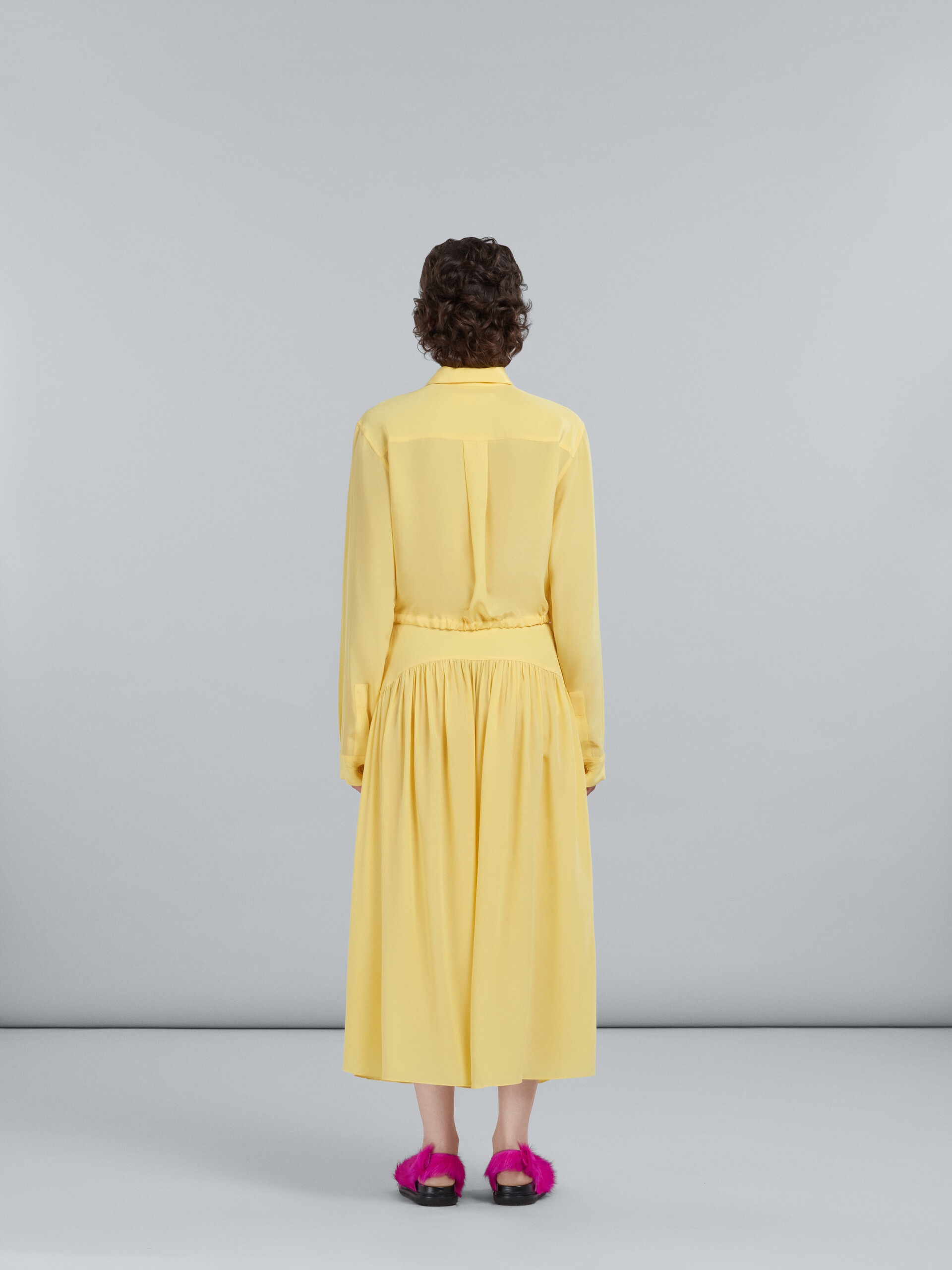 LONG SKIRT IN YELLOW SILK - 3