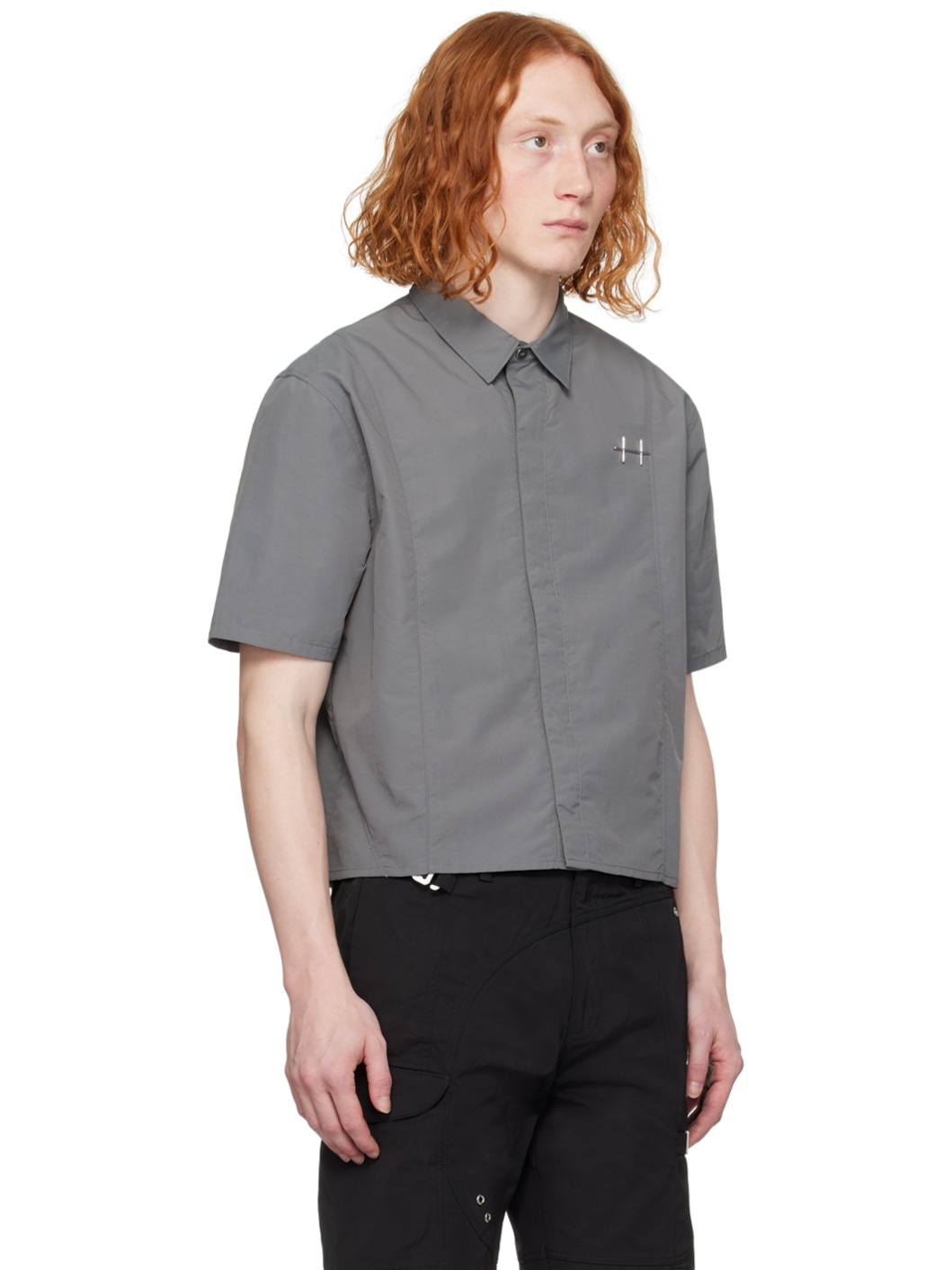Gray Plicate Shirt - 2