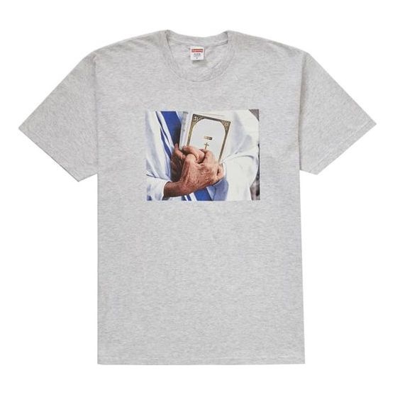 Supreme FW19 Week 7 Bible Tee Printing Short Sleeve Unisex light grey SUP-FW19-733 - 1