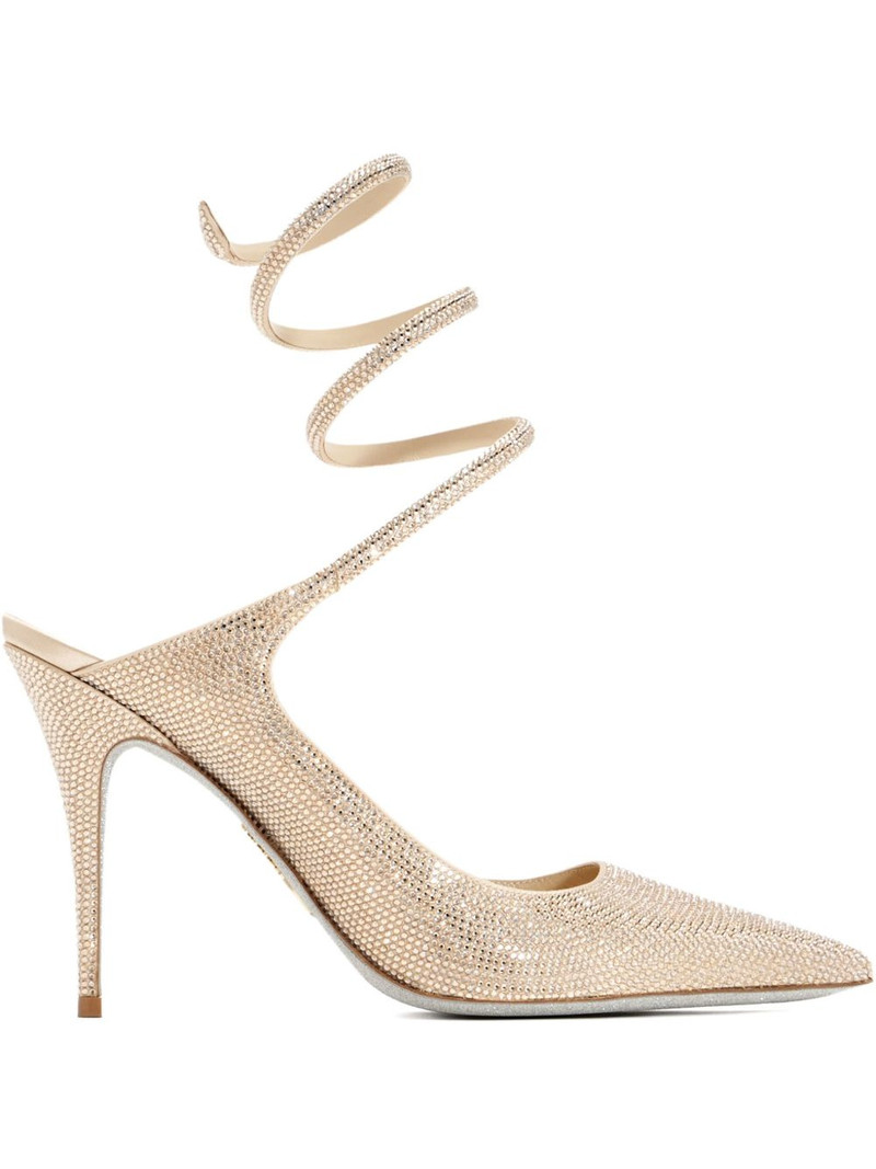 80mm crystal-embellished spiral-strap pumps 1