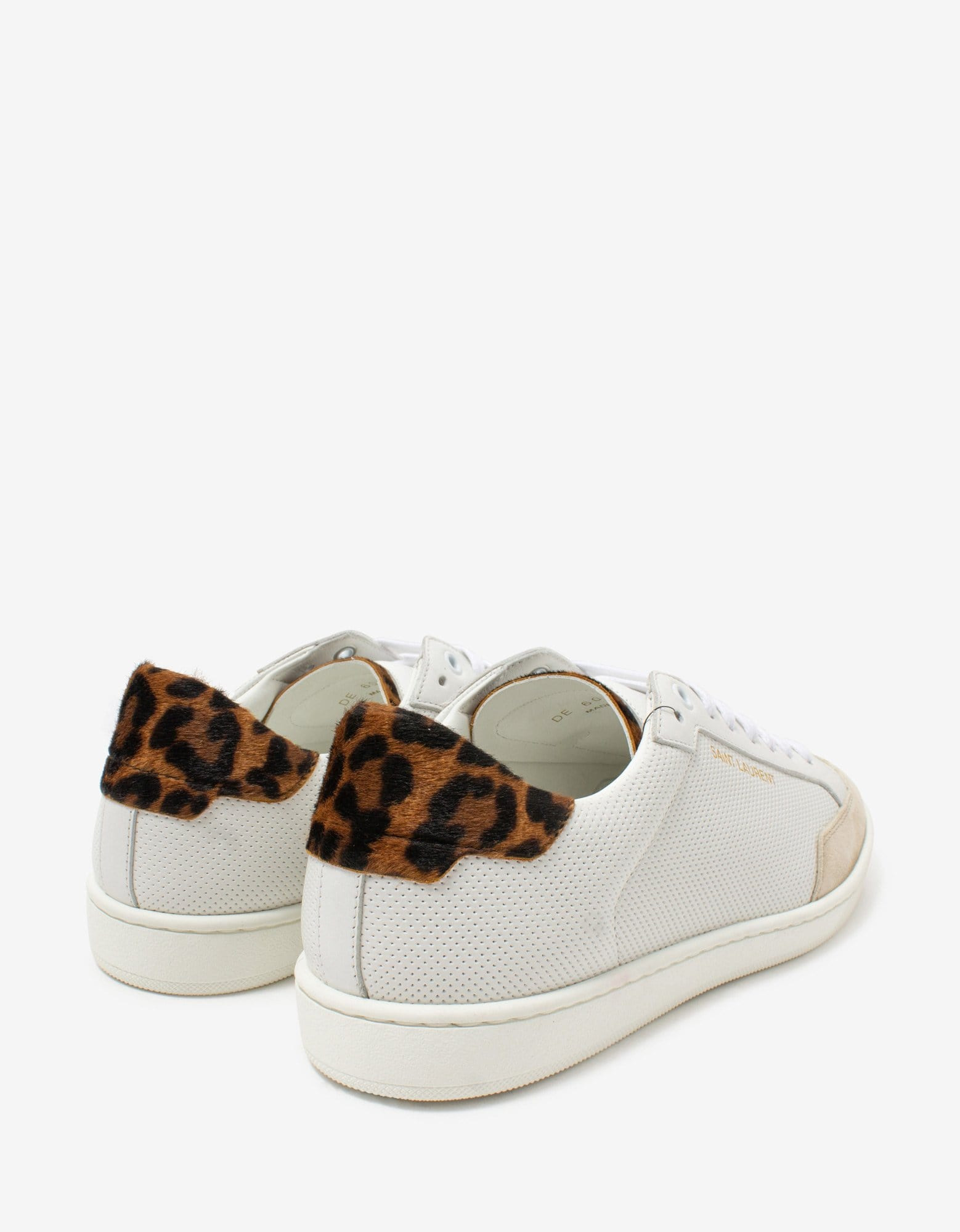 Saint Laurent Court Classic SL/10 White Perforated Leather Trainers - 8