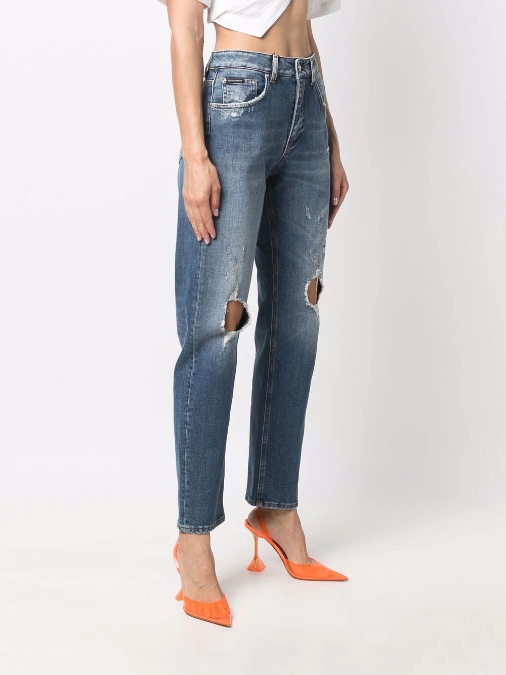 ripped-detail denim jeans - 3