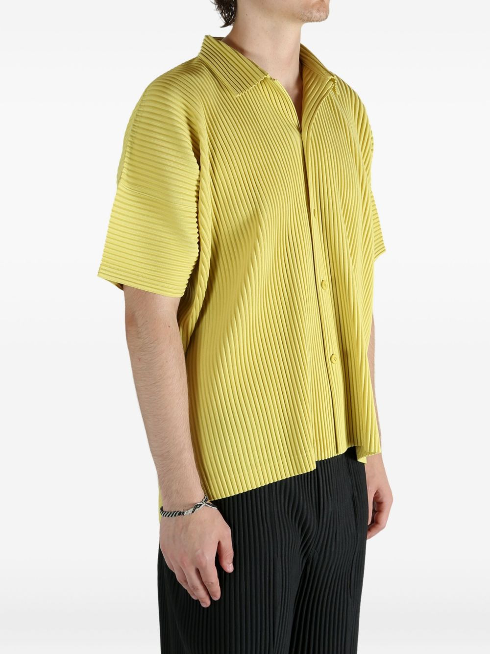 pleated short-sleeve shirt - 4