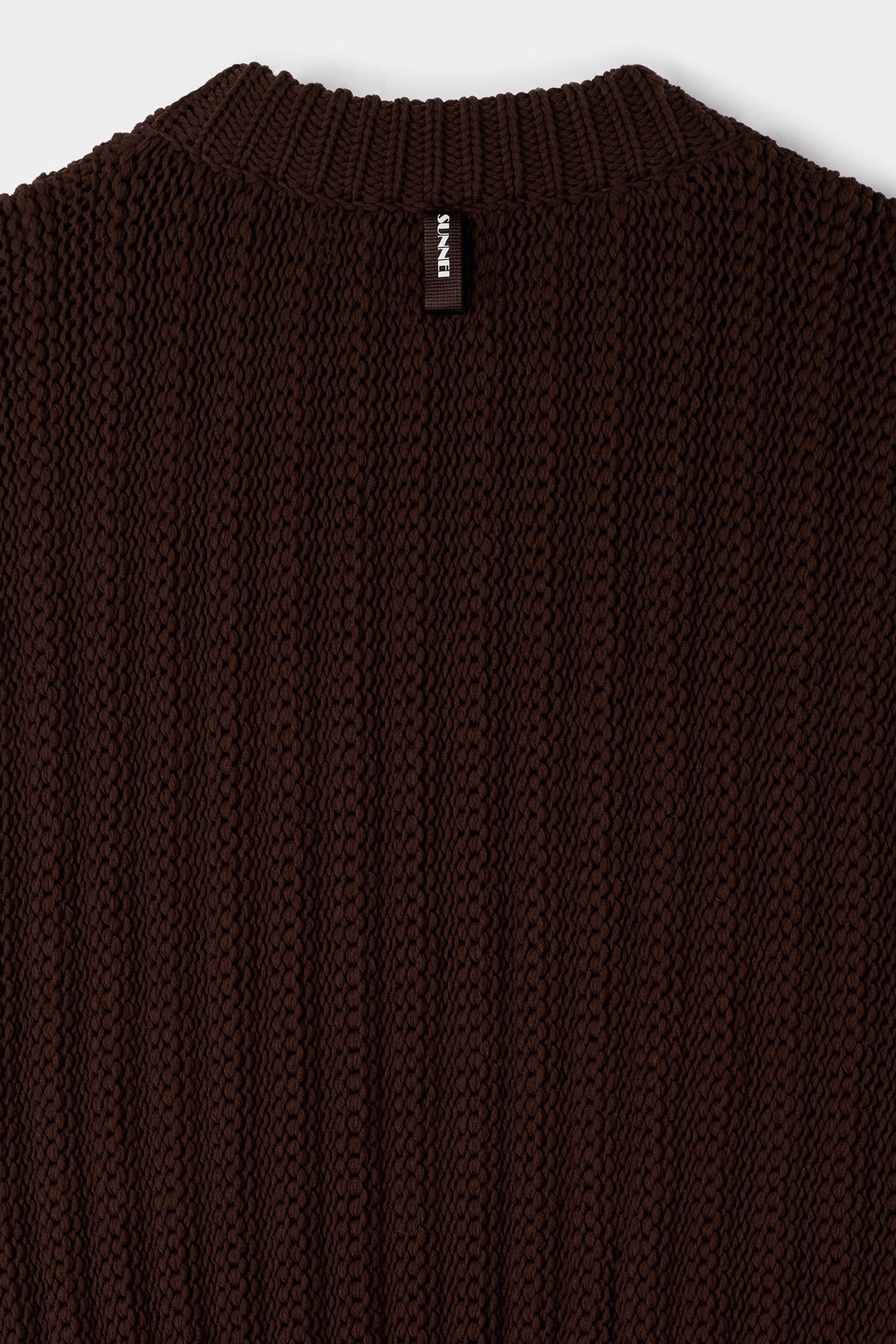 ROUND NECK SWEATER / brown - 3