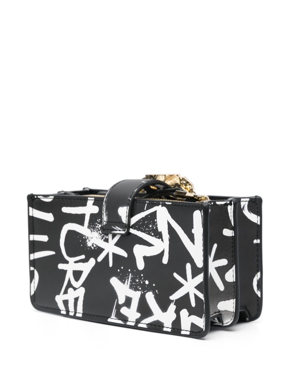 Baroque buckle faux-leather crossbody bag - 3