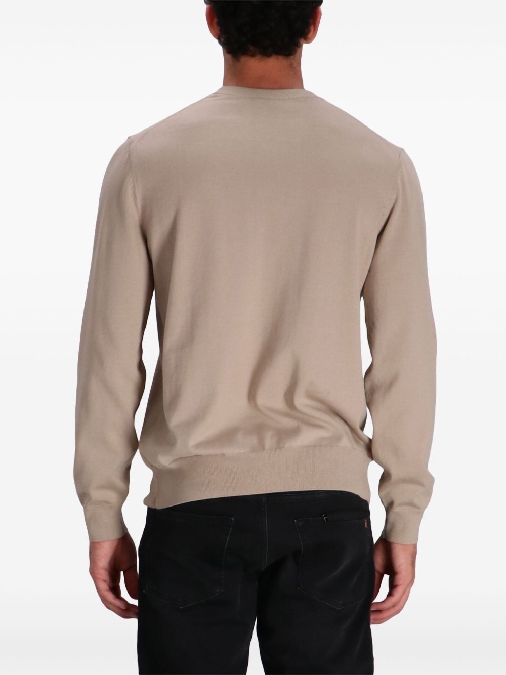 V-neck cotton jumper - 4