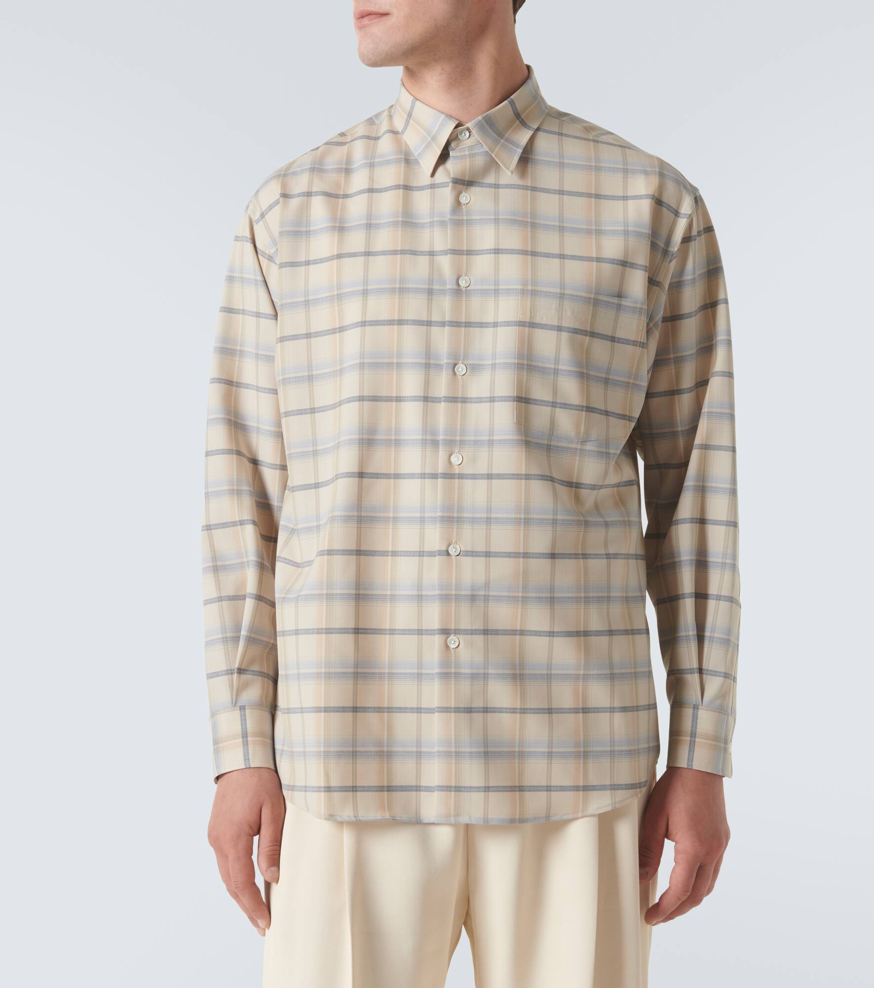 Checked wool shirt - 3