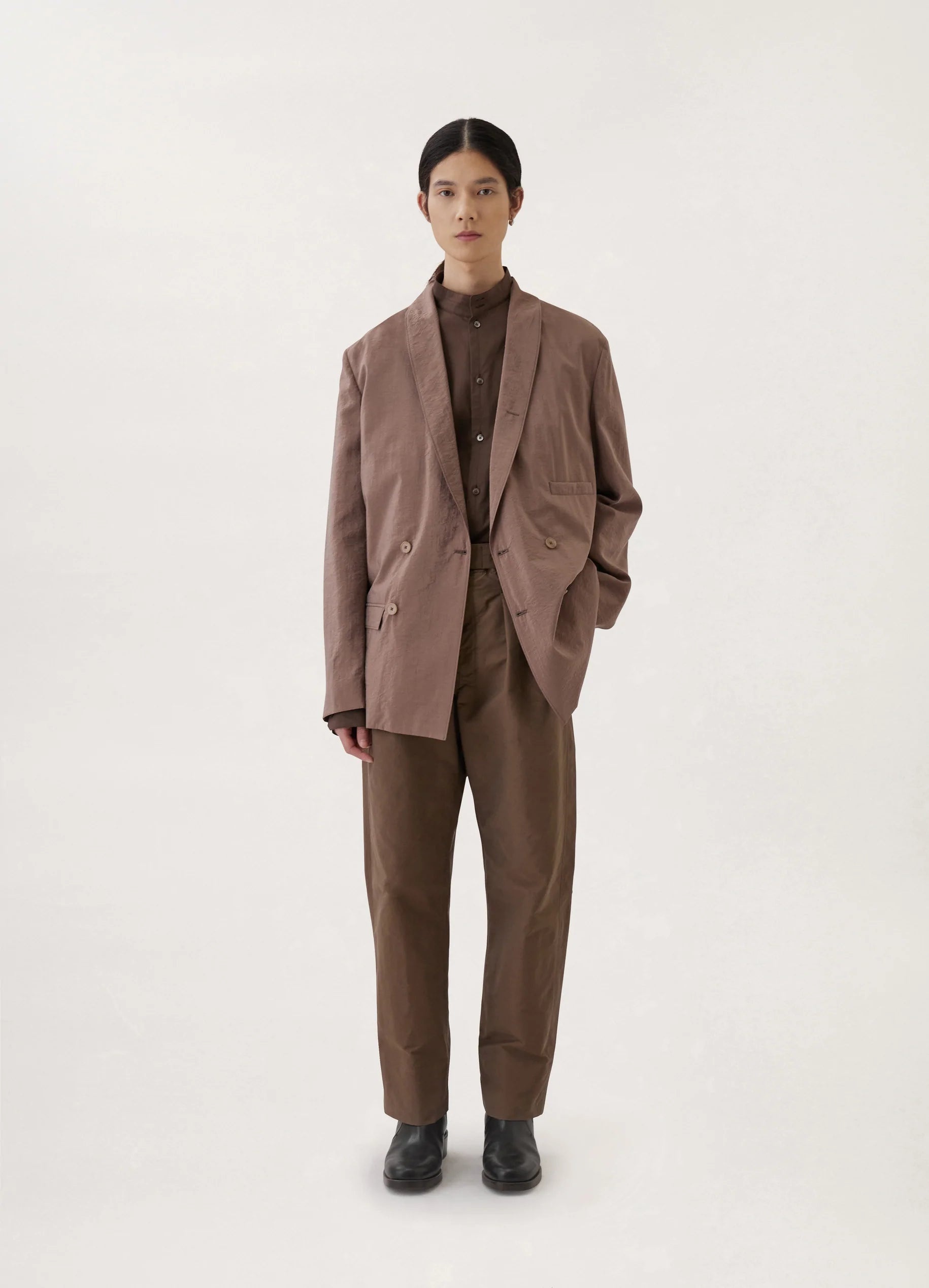 BELTED DOUBLE BREASTED JACKET
DRY SILK - 3