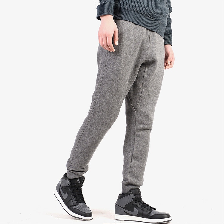 Men's Nike Fleece Lined Stay Warm Solid Color Casual Sports Bundle Feet Dark Grey Pants 905236-071 - 5