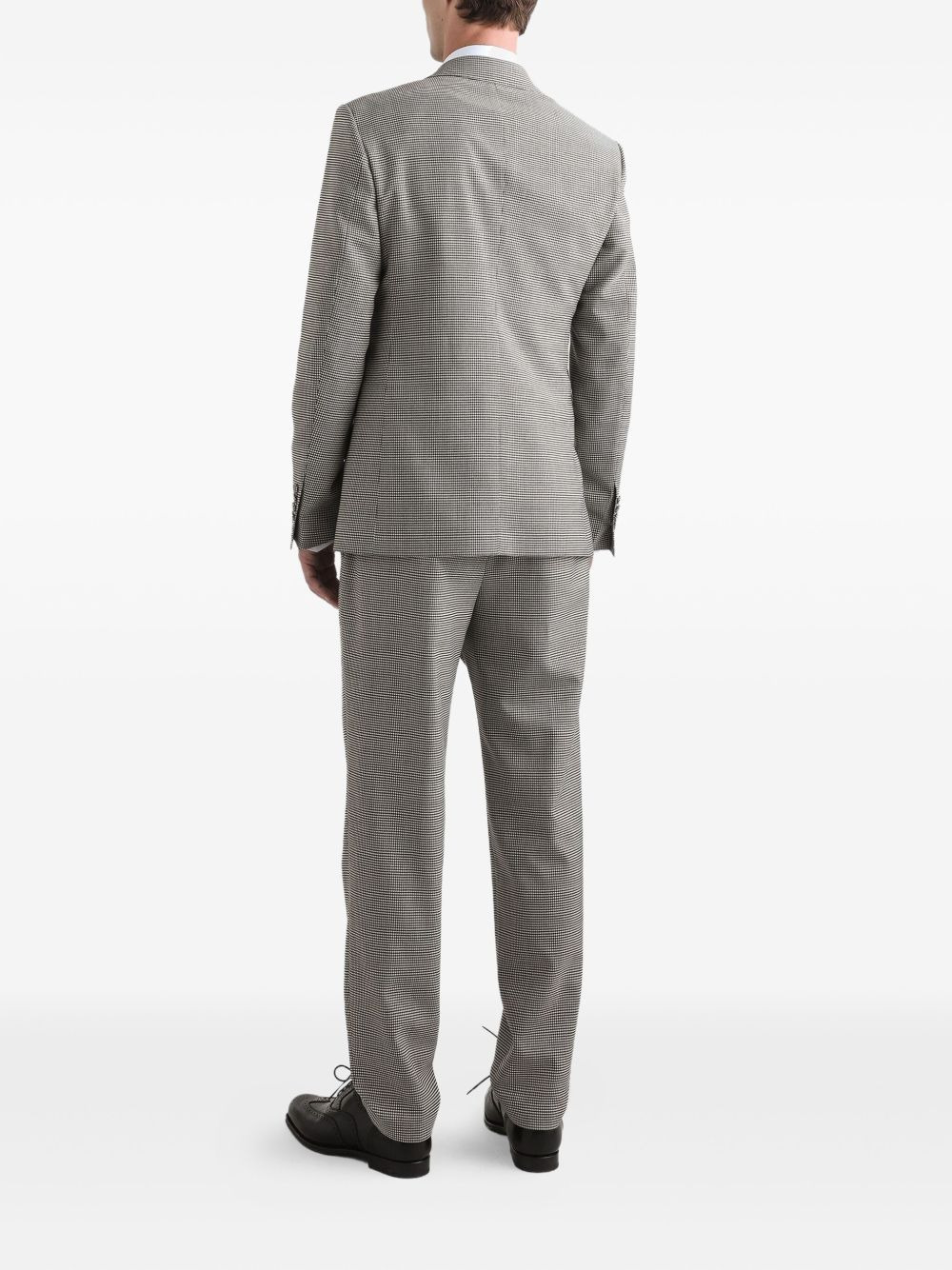 houndstooth pleat-detail trousers - 3