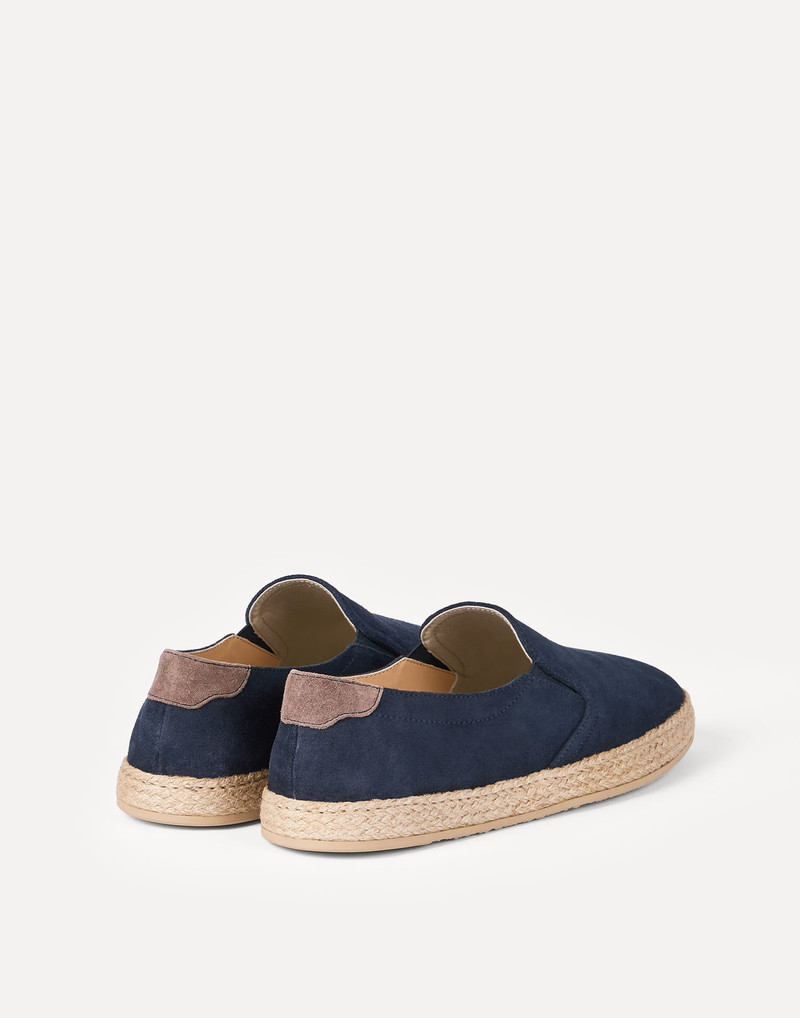 Brunello Cucinelli Suede slip-ons with rope insert outlook