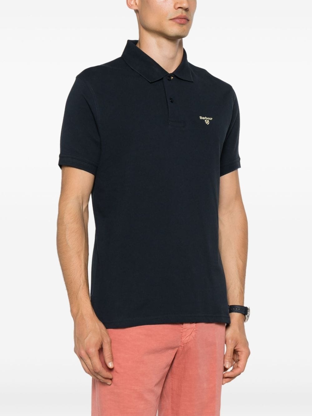 logo-embroidered polo shirt - 3