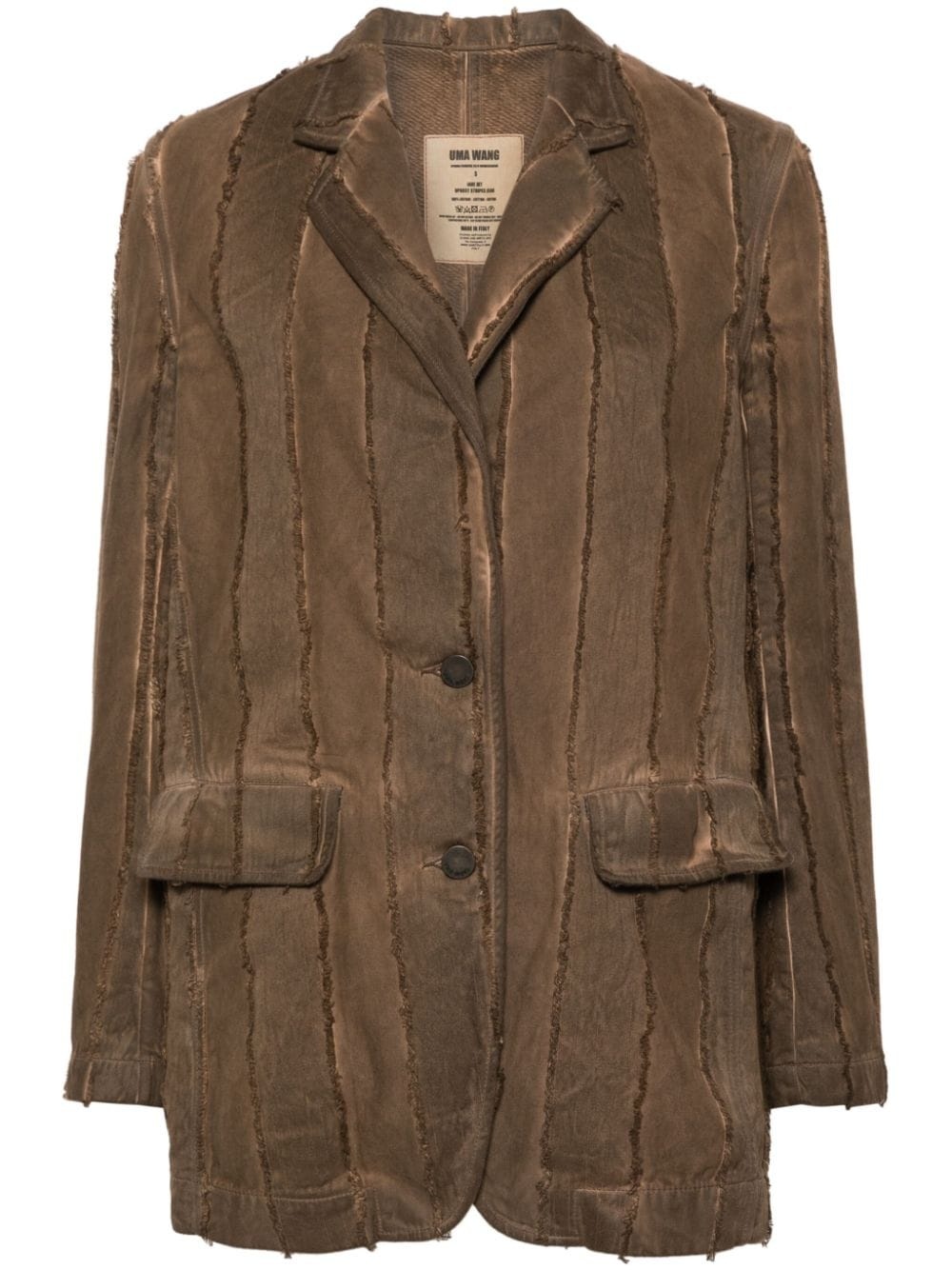 Jane frayed-detailing jacket - 1
