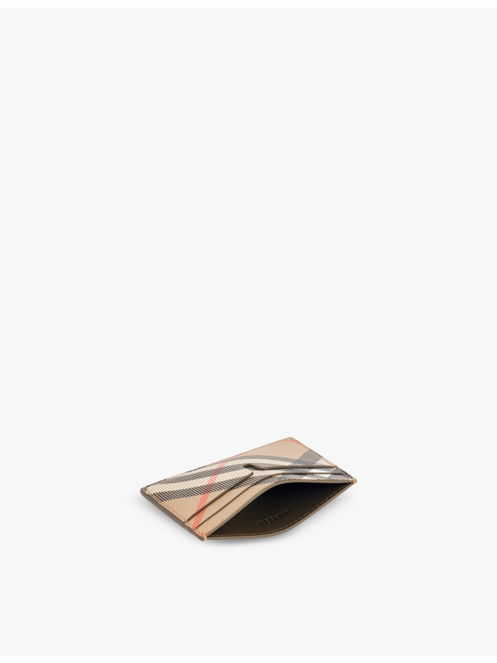 Sandon check-print coated-canvas card holder - 4