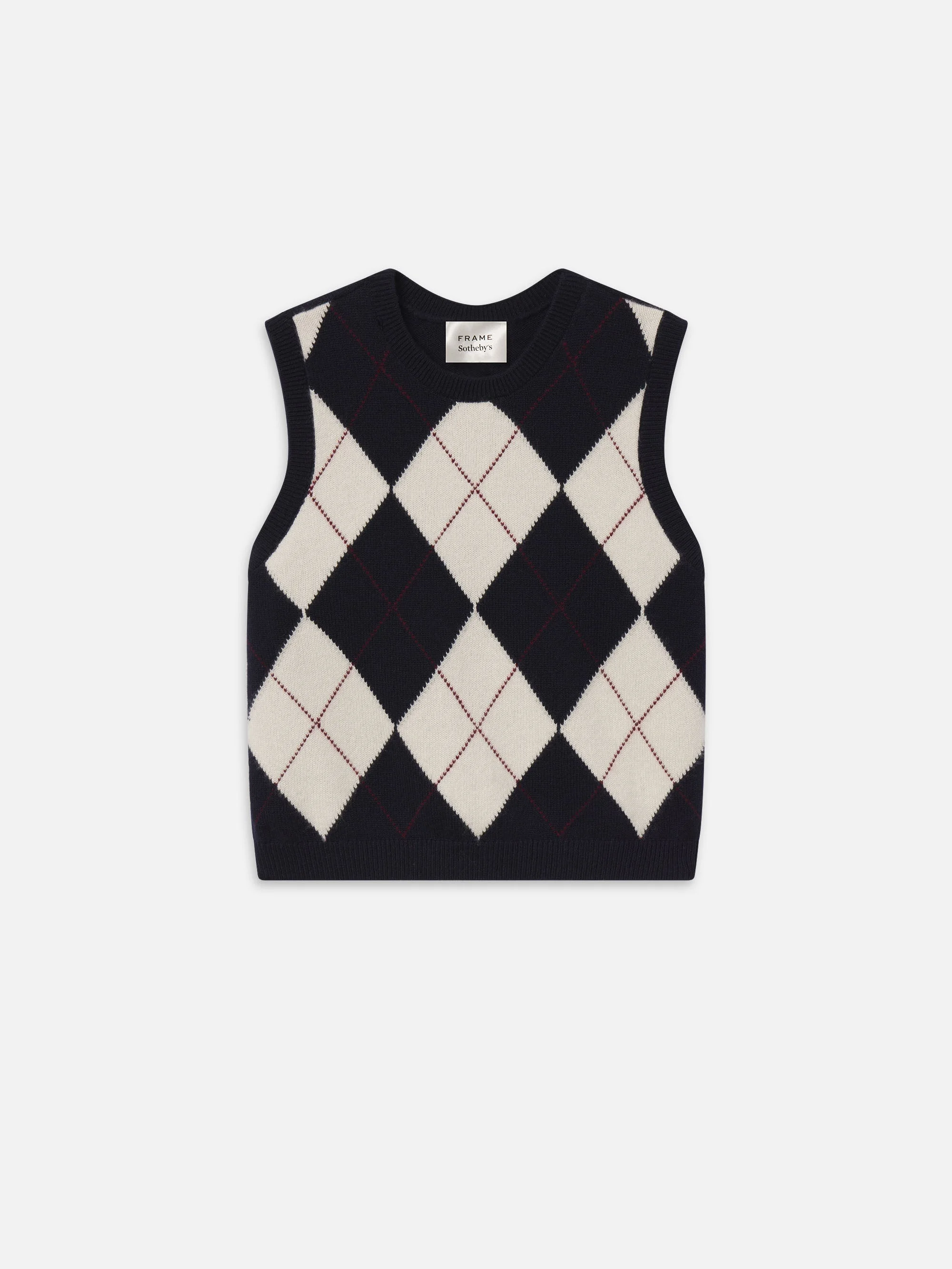 Sotheby’s Women's Argyle Vest in Navy Multi - 1