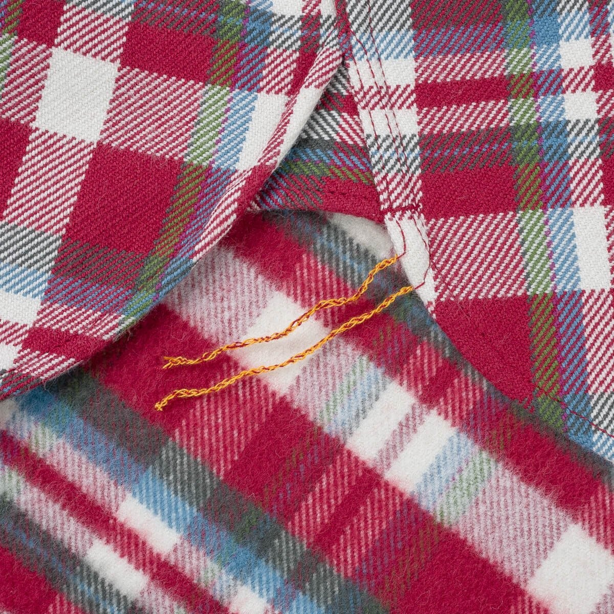 IHSH-371-RED Ultra Heavy Flannel Crazy Check Work Shirt - Red - 12