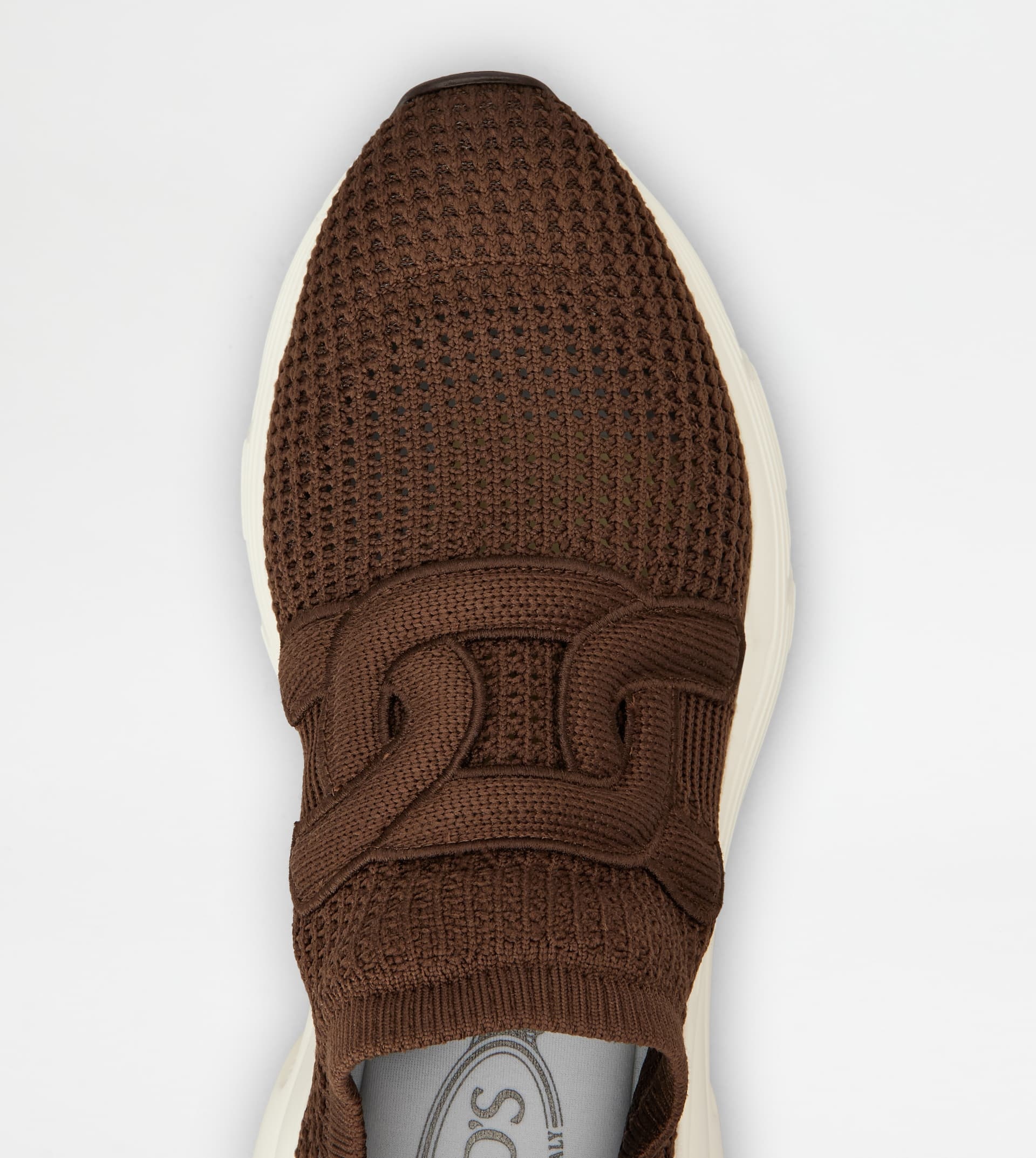 KATE SLIP-ON SNEAKERS IN FABRIC - BROWN - 5