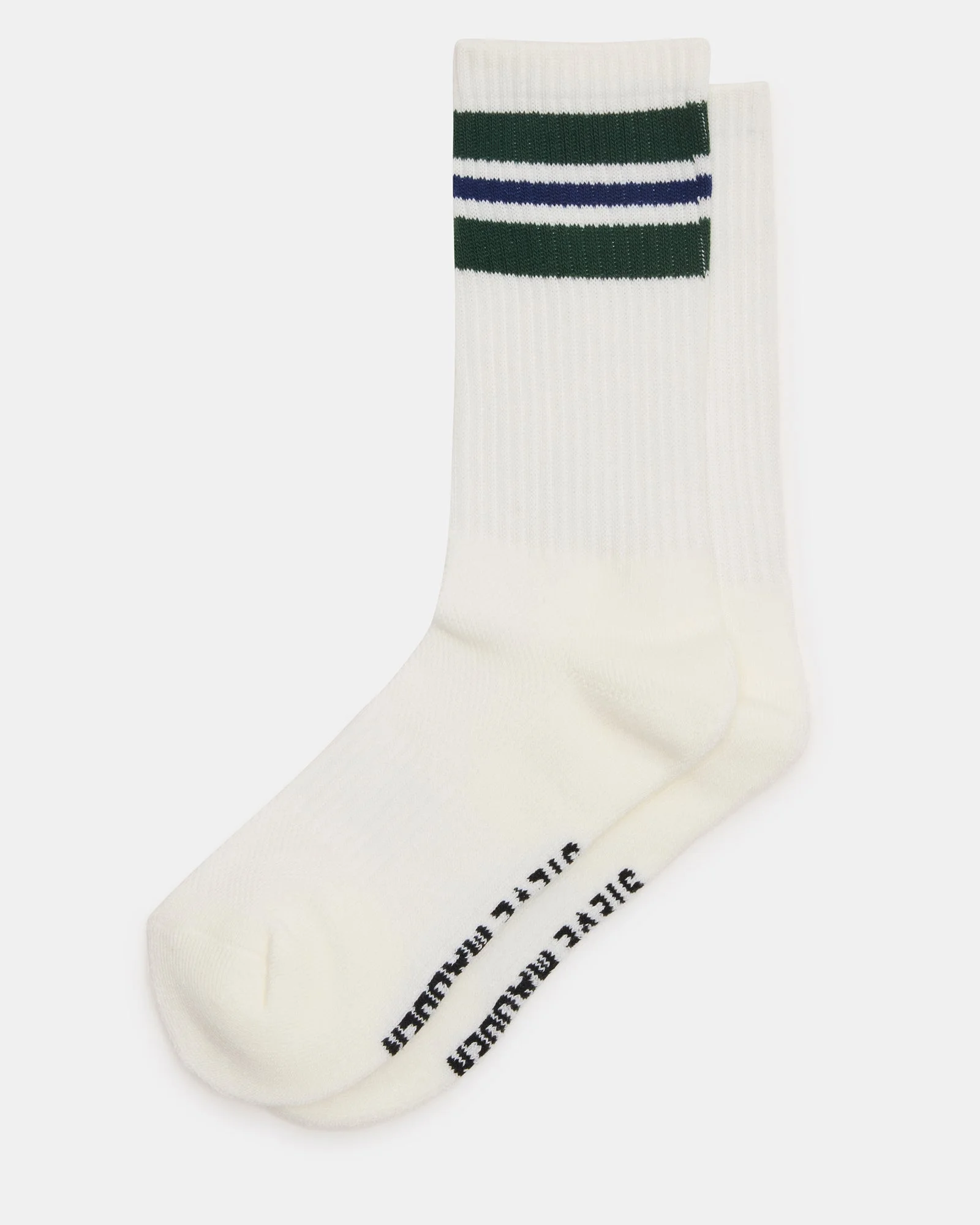 WYNN 2 PACK STRIPE ATHLEISURE SOCKS EGRET - 1