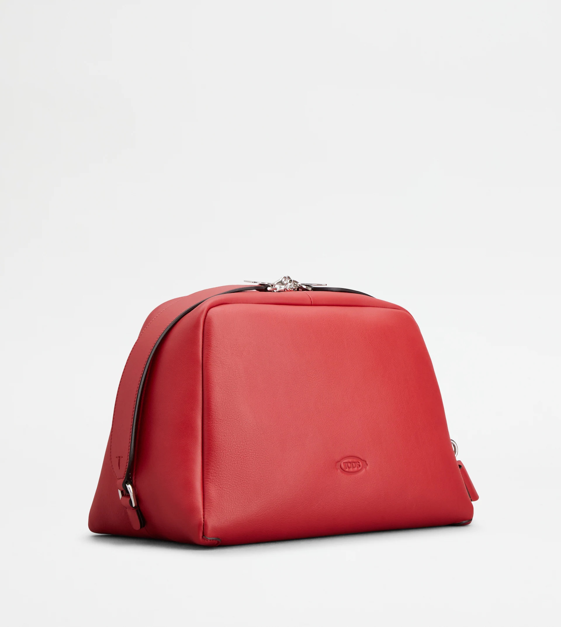 TOD'S DARSENA POUCH BAG IN LEATHER MEDIUM - RED - 6