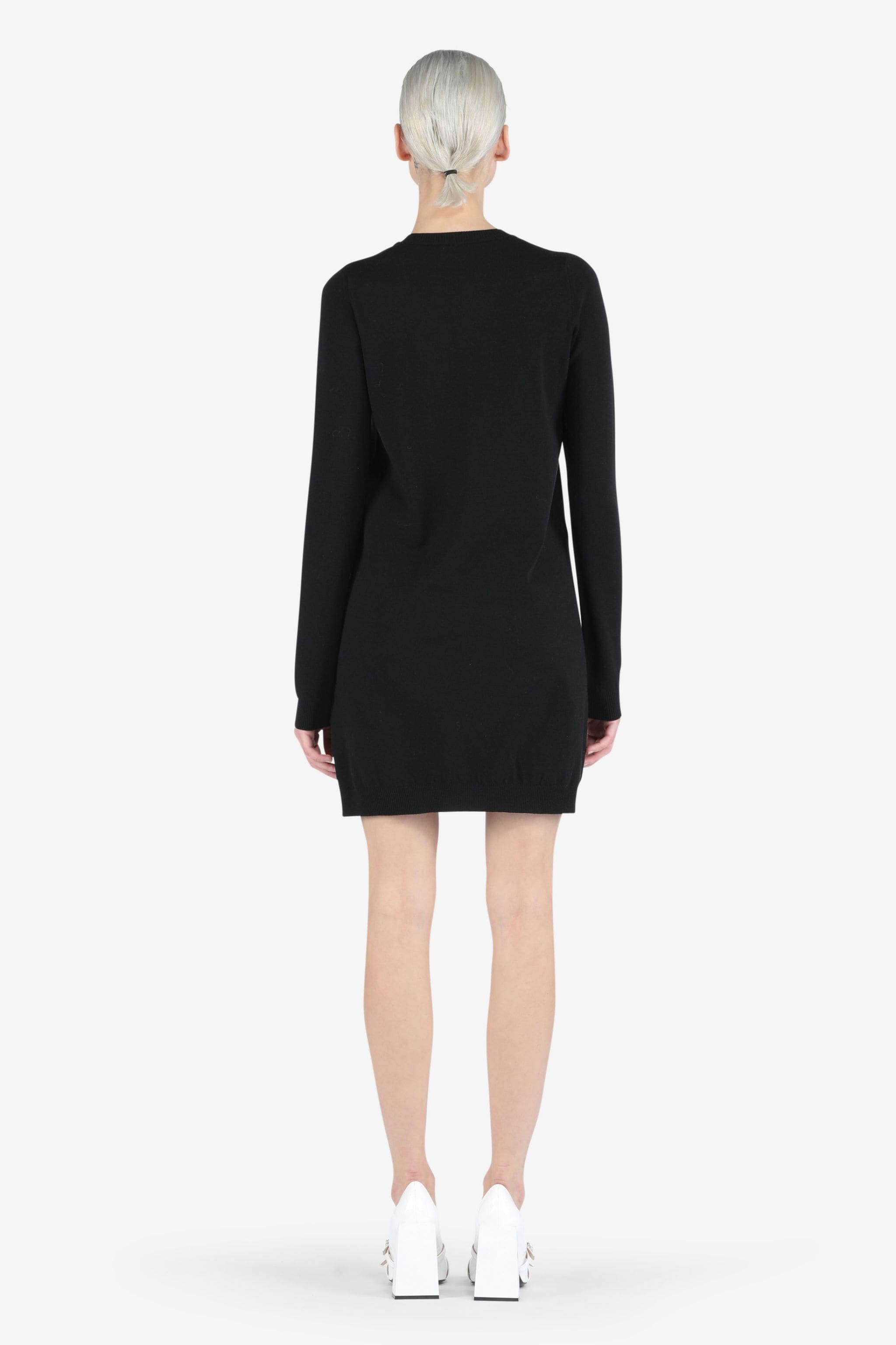 CRYSTAL-EMBELLISHED KNIT MINI DRESS - 2