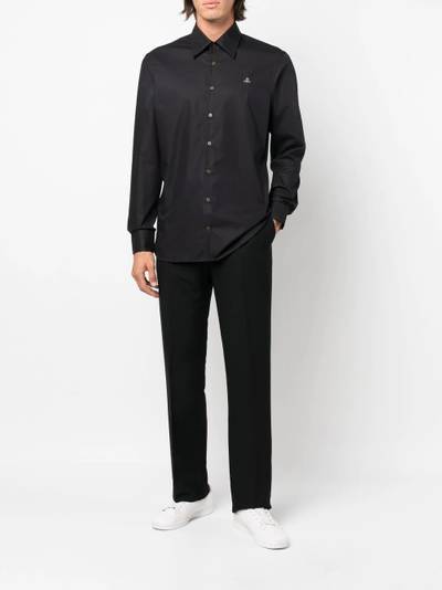 Vivienne Westwood orb-embroidered organic-cotton shirt outlook