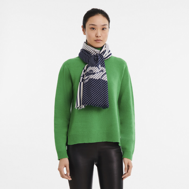 Le Pliage Marinière Stole Navy/White - OTHER 2